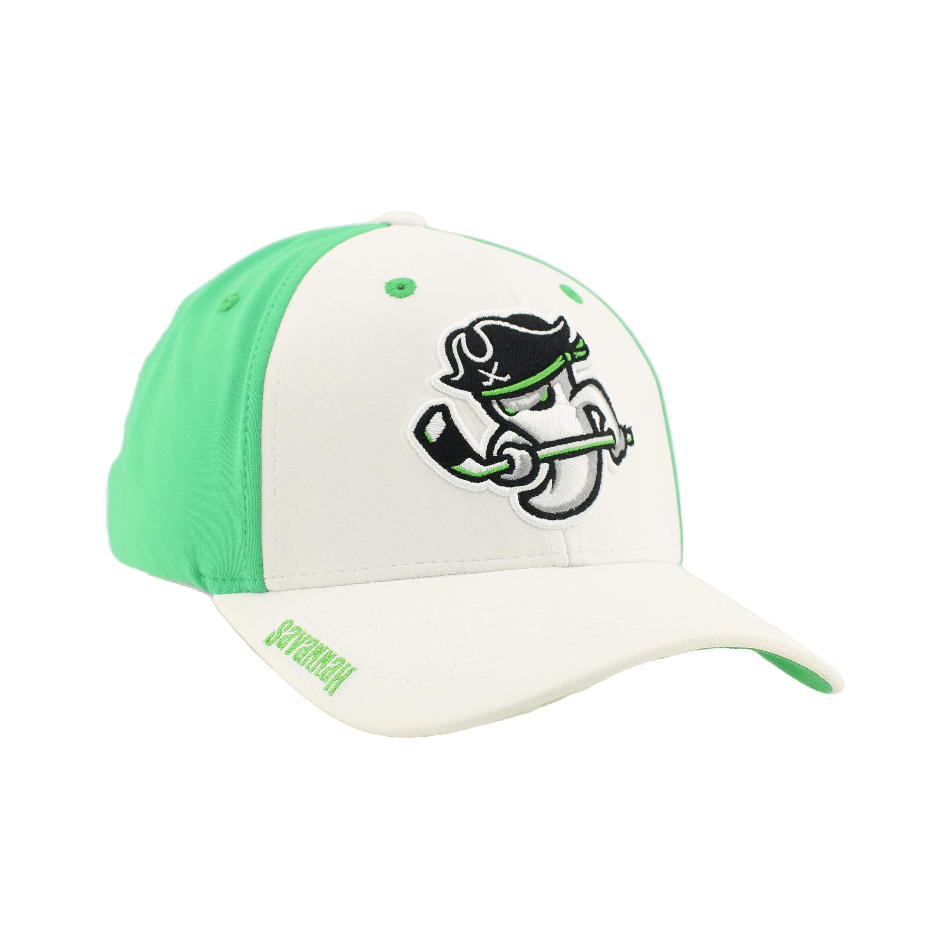 Savannah Ghost Pirates Hype White/Nuclear Green Hat