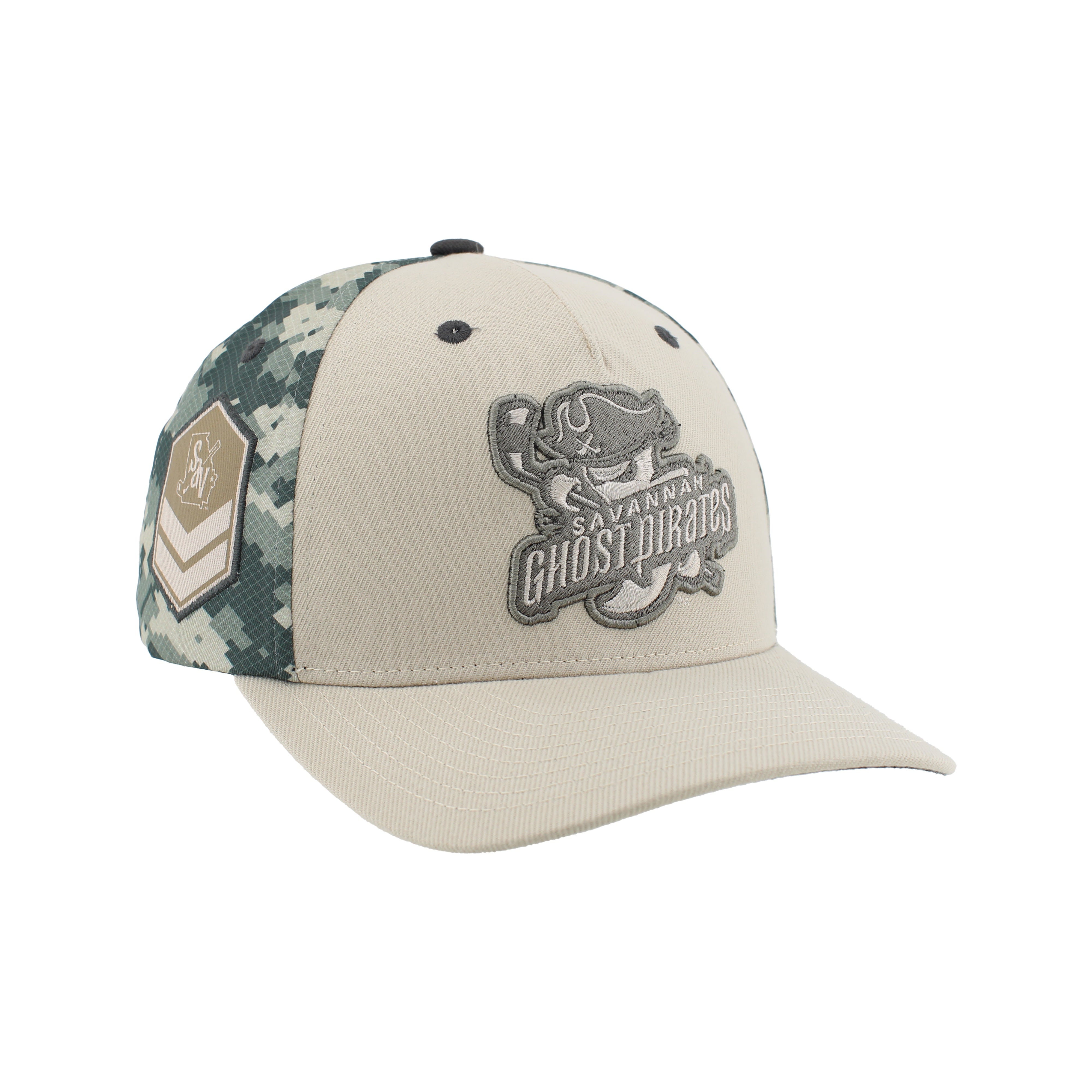 Ghost Pirates Military Stone/Camo Mesh Primary Hat