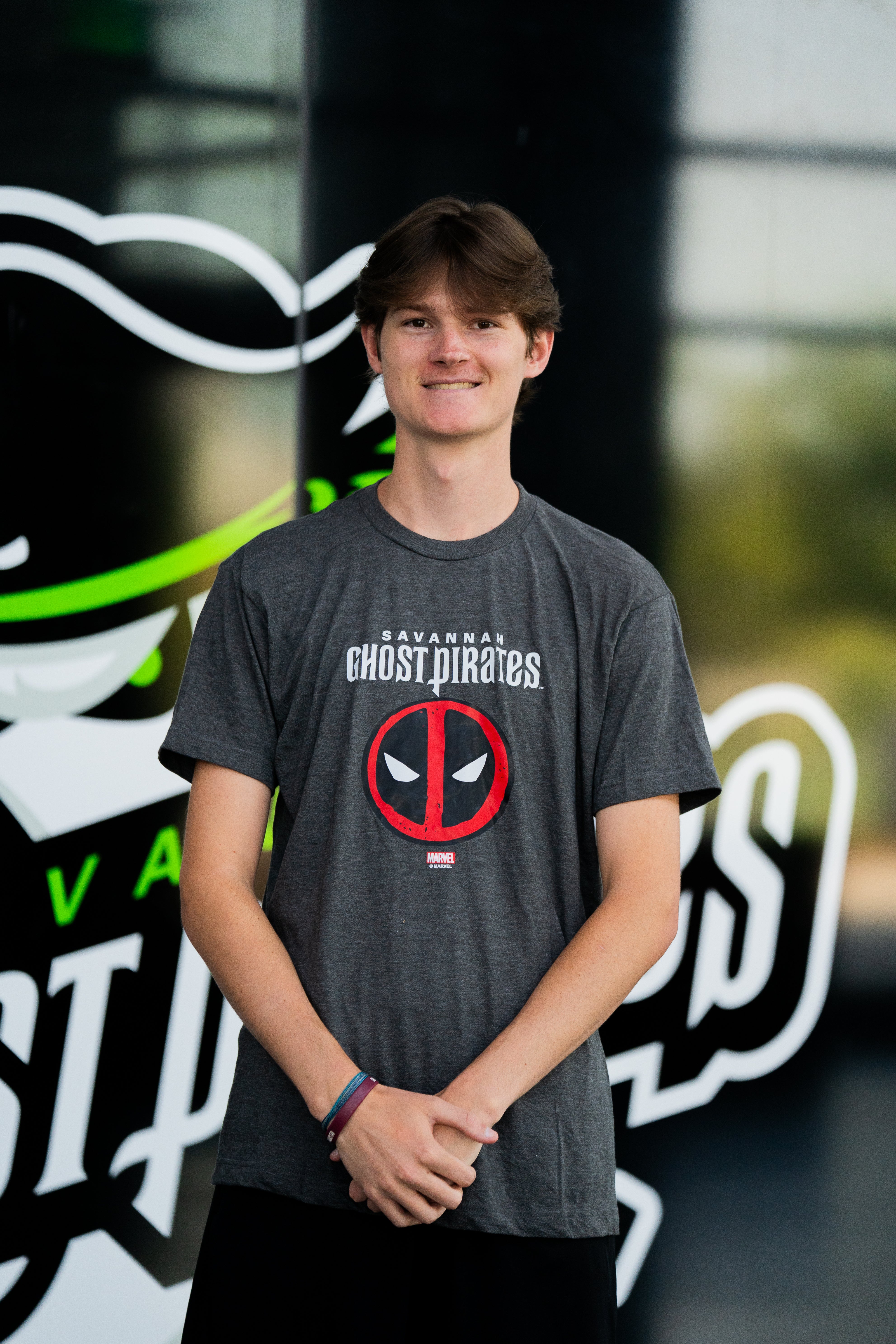 Savannah Ghost Pirates Dark Gray GP Deadpool Face T-Shirt