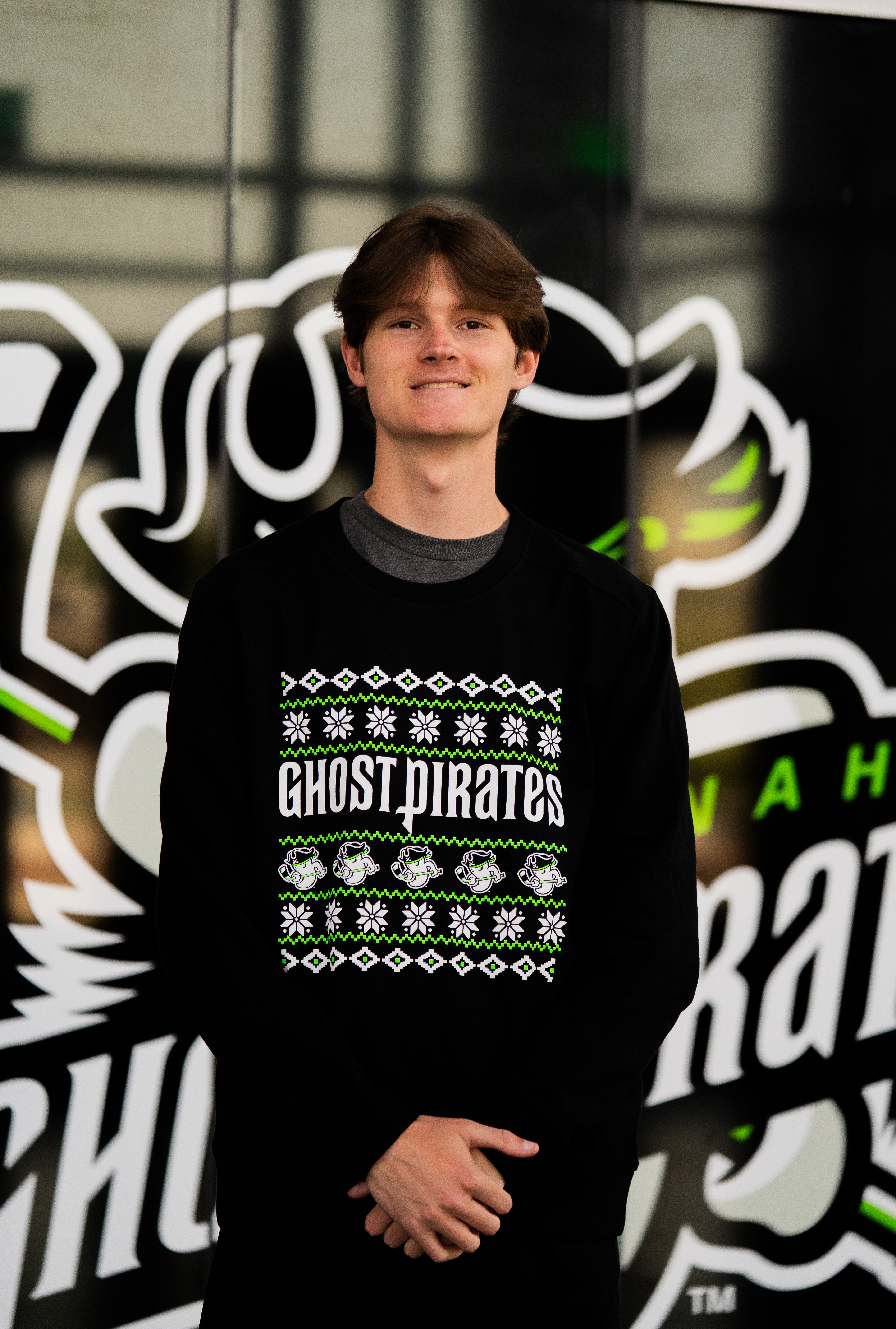 Ghost Pirates Christmas Black Sweater