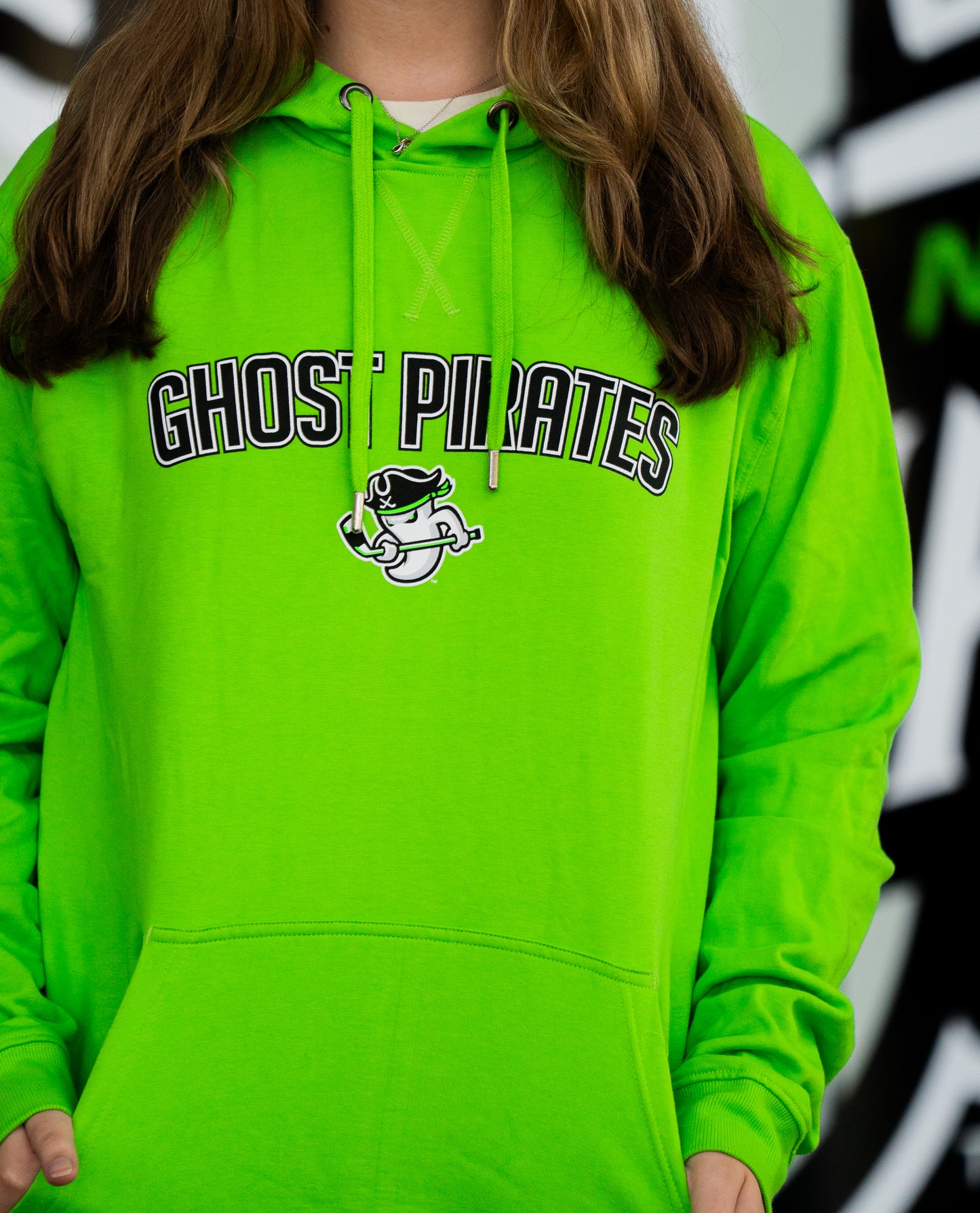 Savannah Ghost Pirates Green Core Text Hoodie
