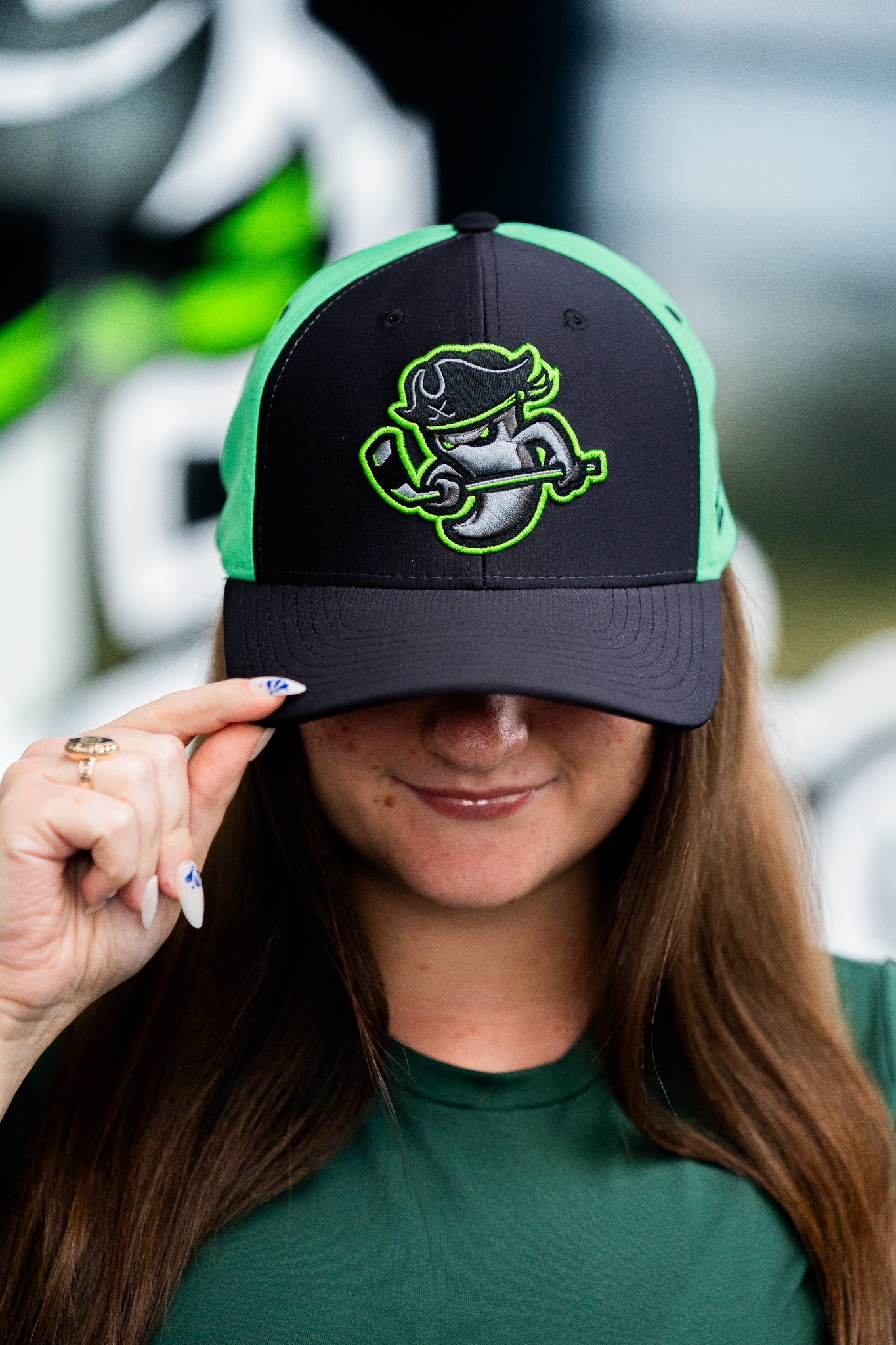 Savannah Ghost Pirates Z310 ZH Nuc Green/Black Official Hat