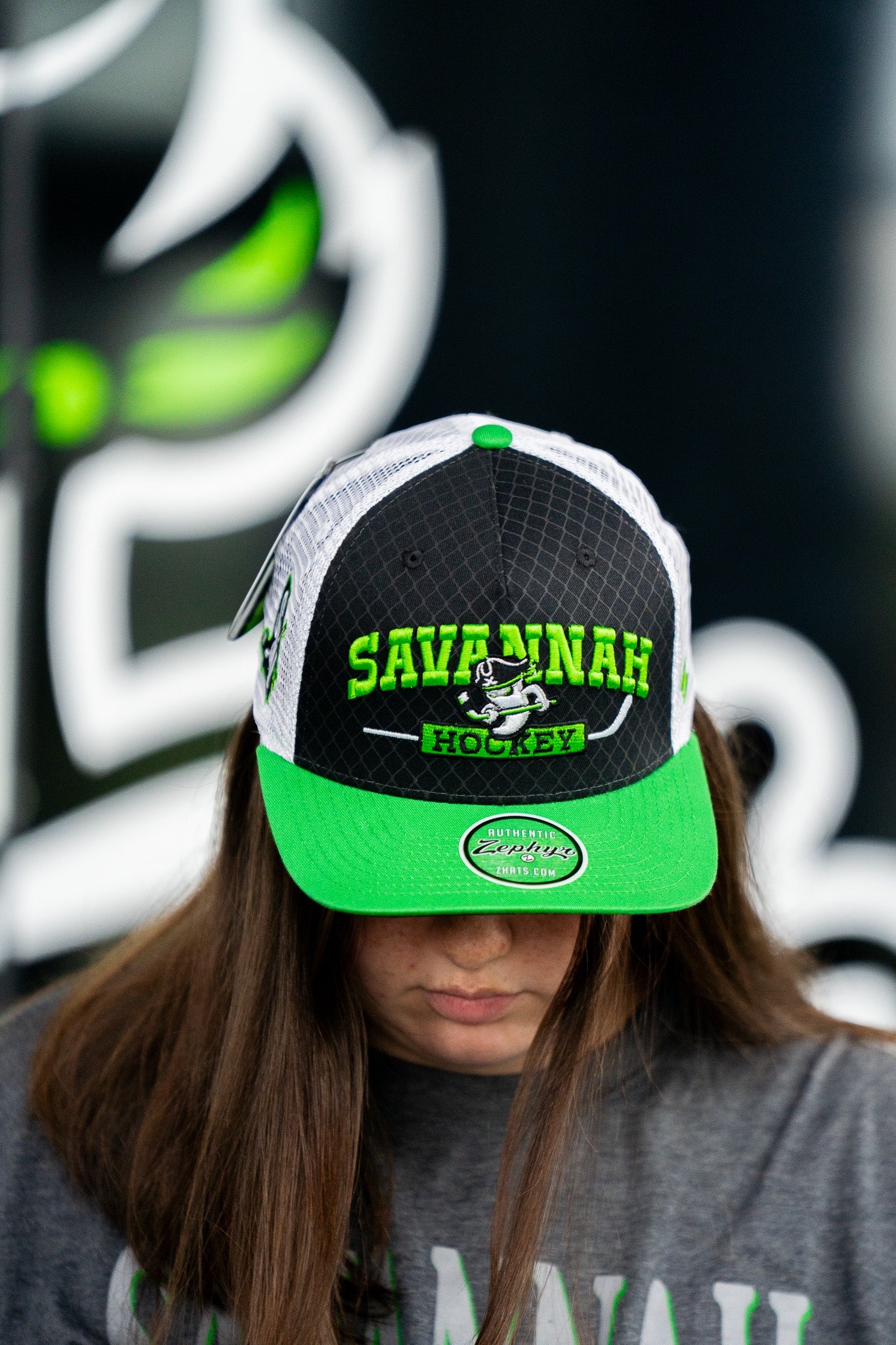 Savannah Ghost Pirates Champ Black /Stone Netting Hat