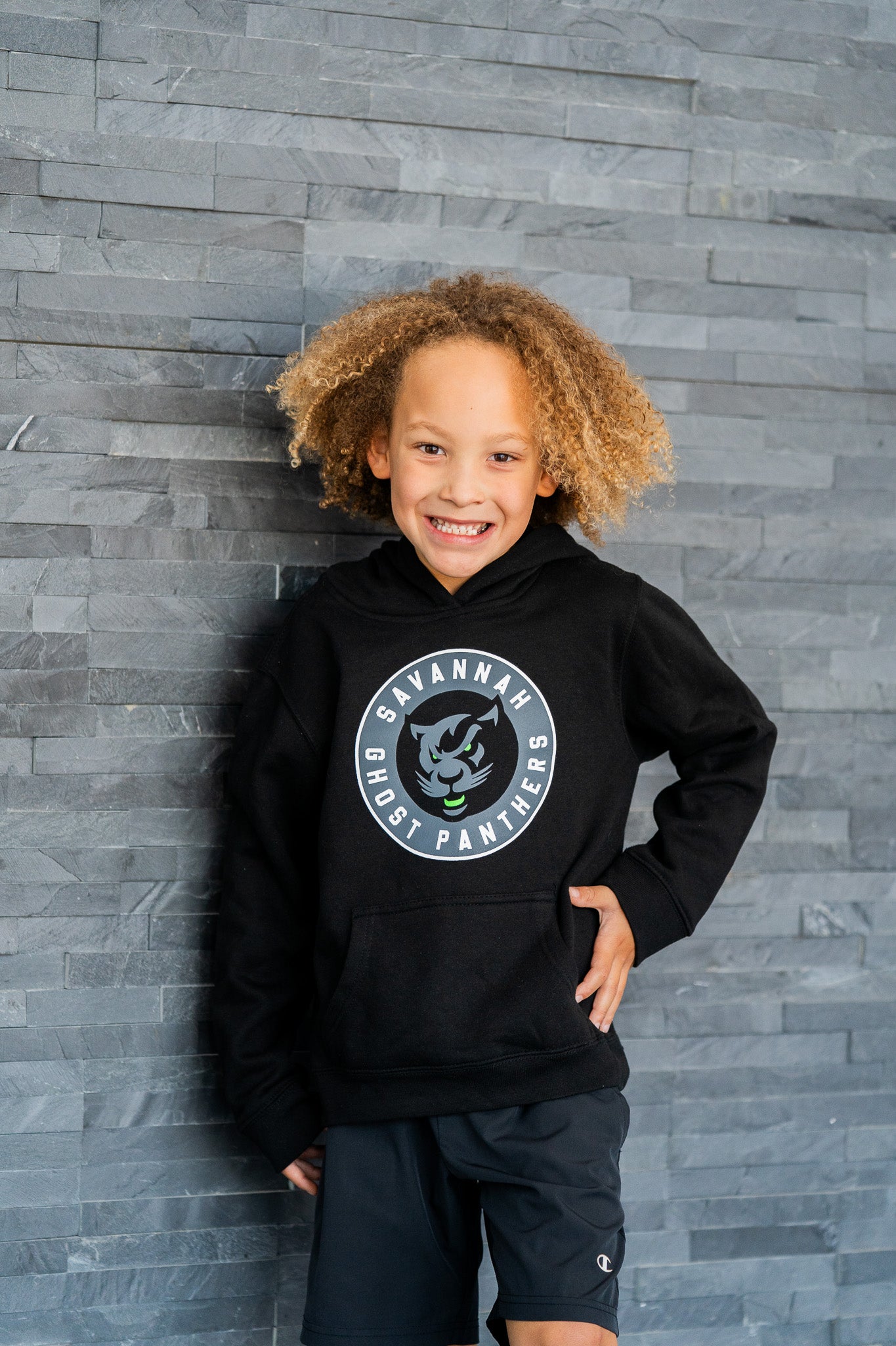 Ghost Panthers Youth Black Hoodie