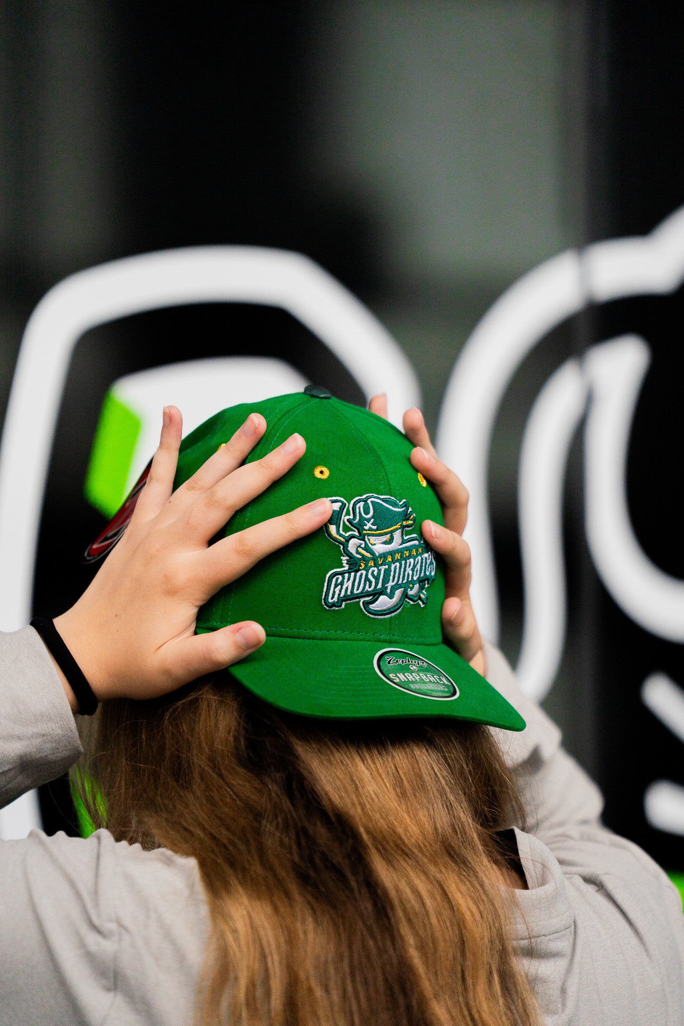 Savannah Ghost Pirates St. Pats All Green w/ Under Brim Print Snapback