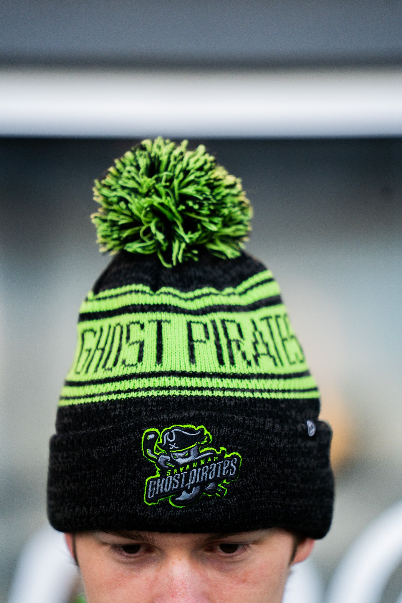 Savannah Ghost Pirates Zephyr Snag Marled Blk/Grn Beanie