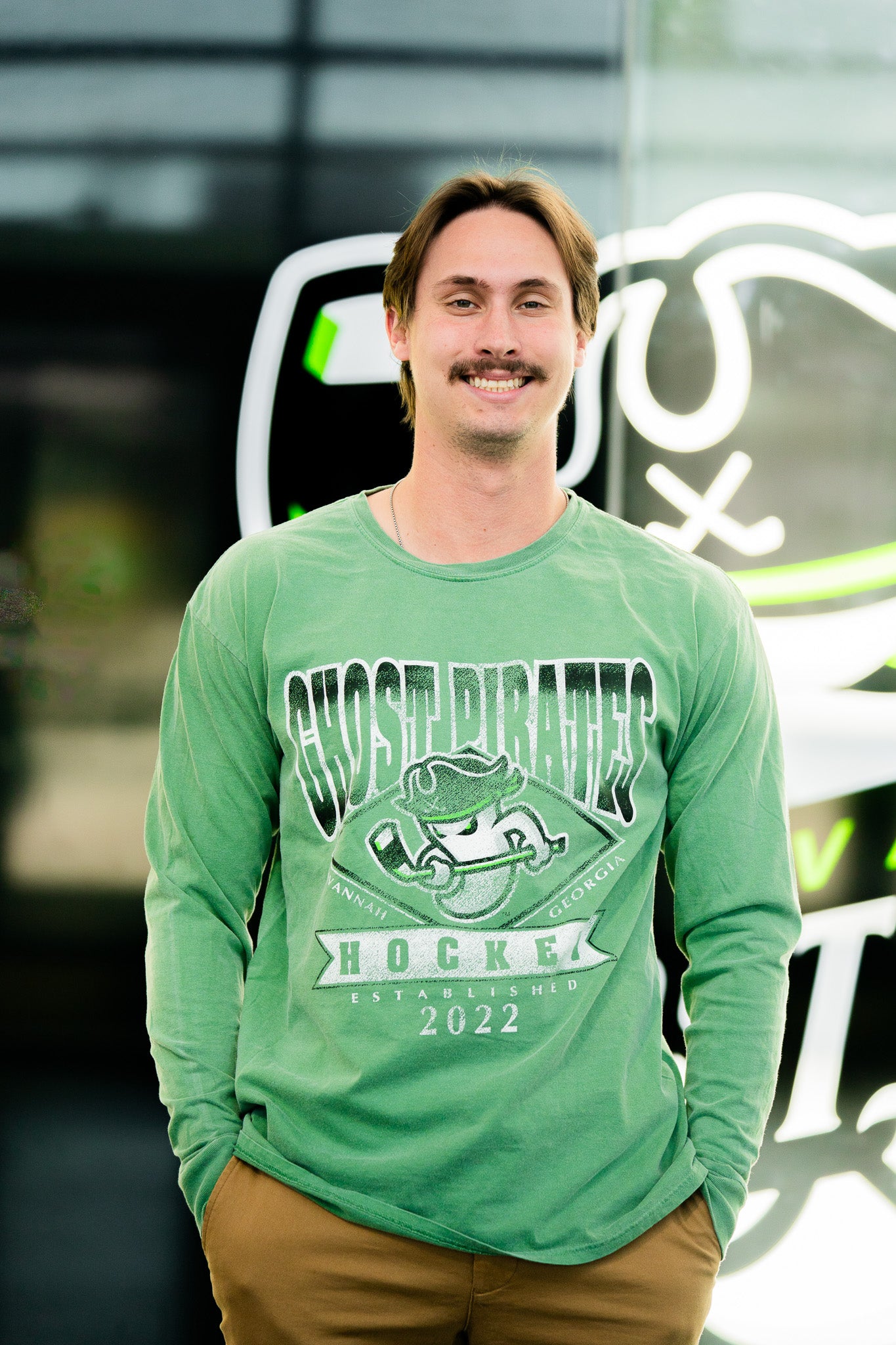 Ghost Pirates Green Joyful Laughter LS T-Shirt