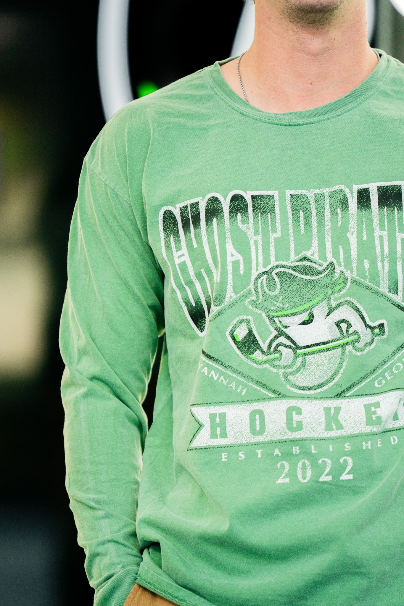 Ghost Pirates Green Joyful Laughter LS T-Shirt