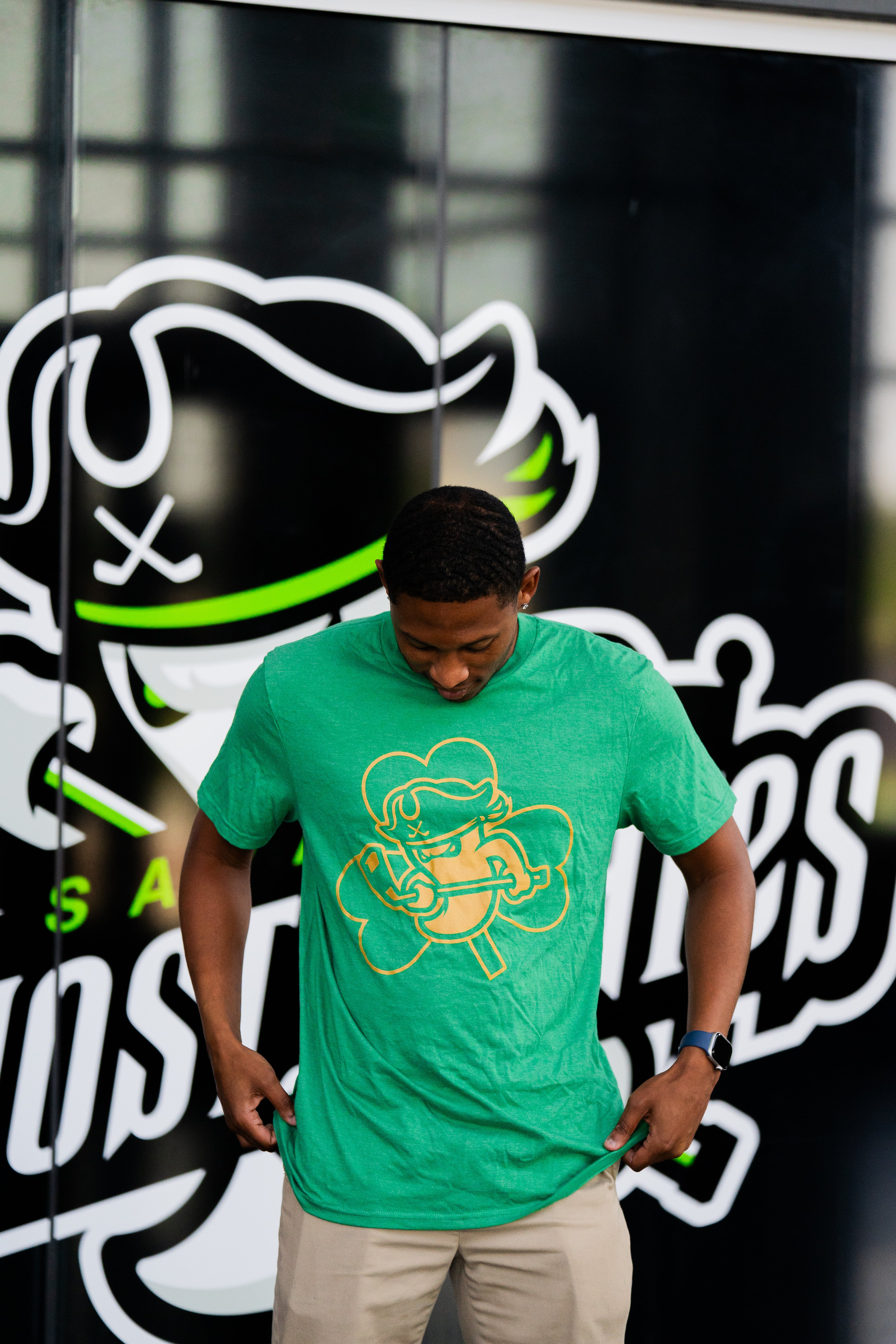 Savannah Ghost Pirates St. Pats Green Shamrock Tee