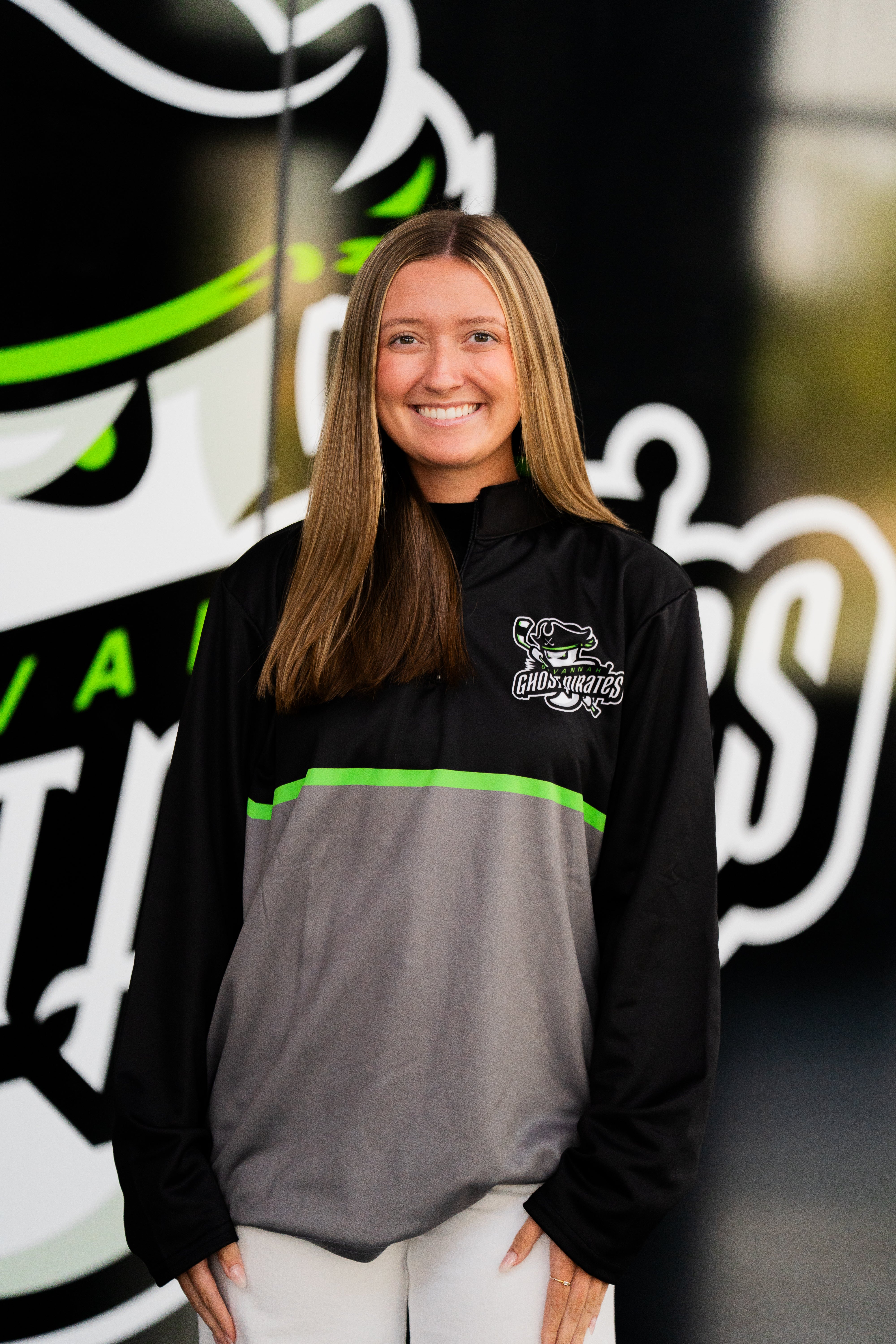 Savannah Ghost Pirates Athletic Knit Green/Black Quarter-Zip