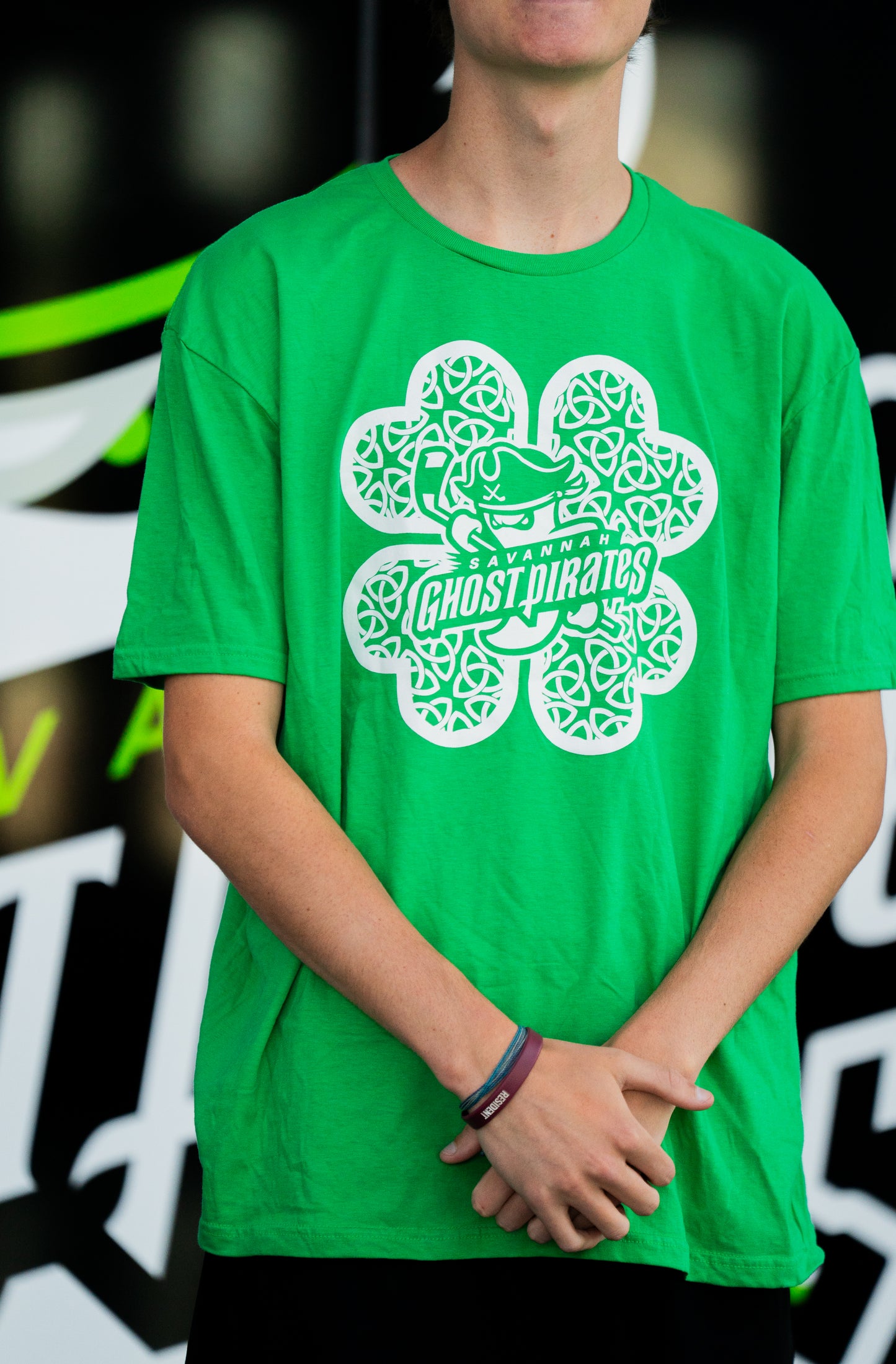 Ghost Pirates 32 Degrees St. Patrick's Green 4 Leaf Clover T-shirt