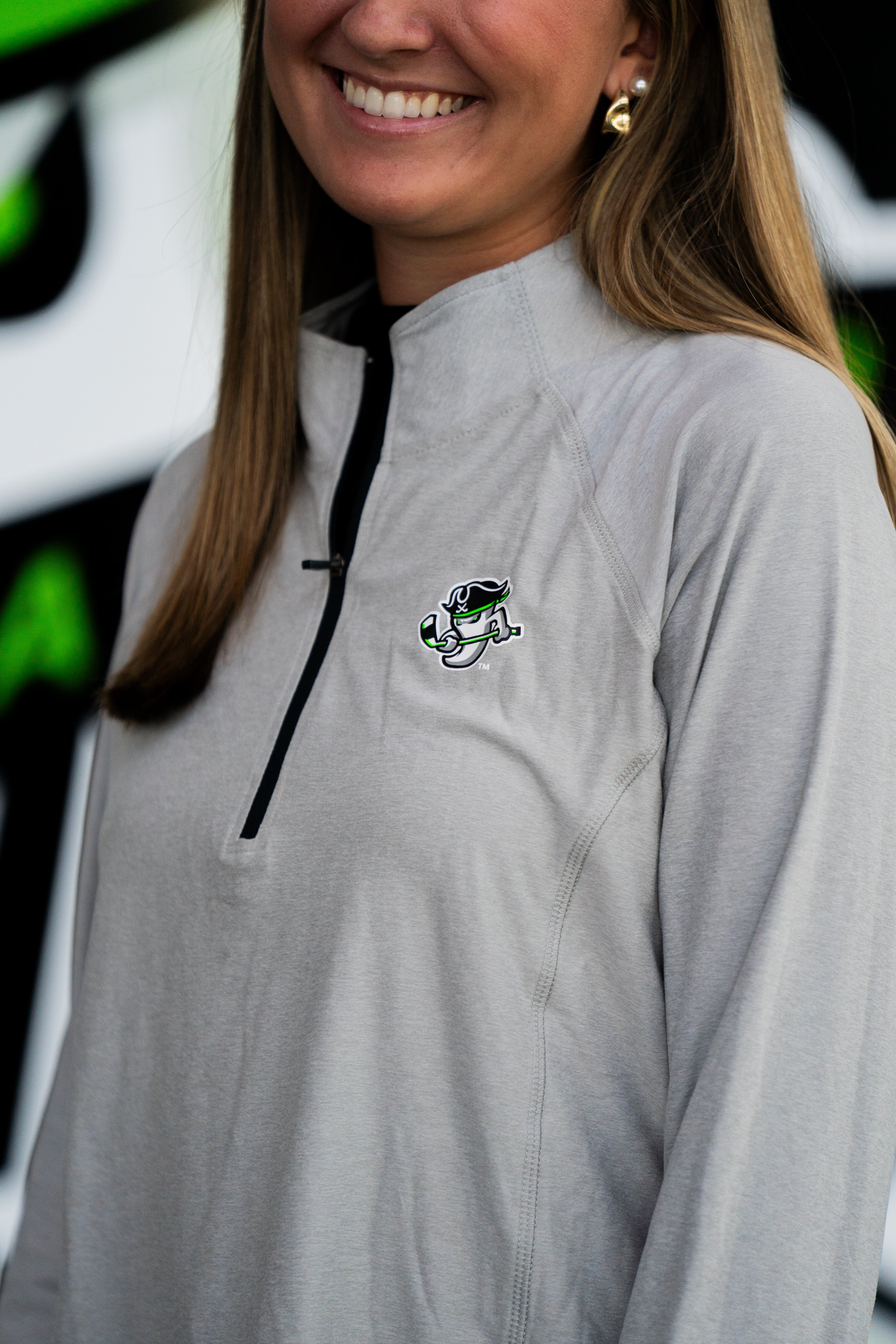 Savannah Ghost Pirates Colosseum Sisterhood 1/4 Zip Windshirt Ash Gray