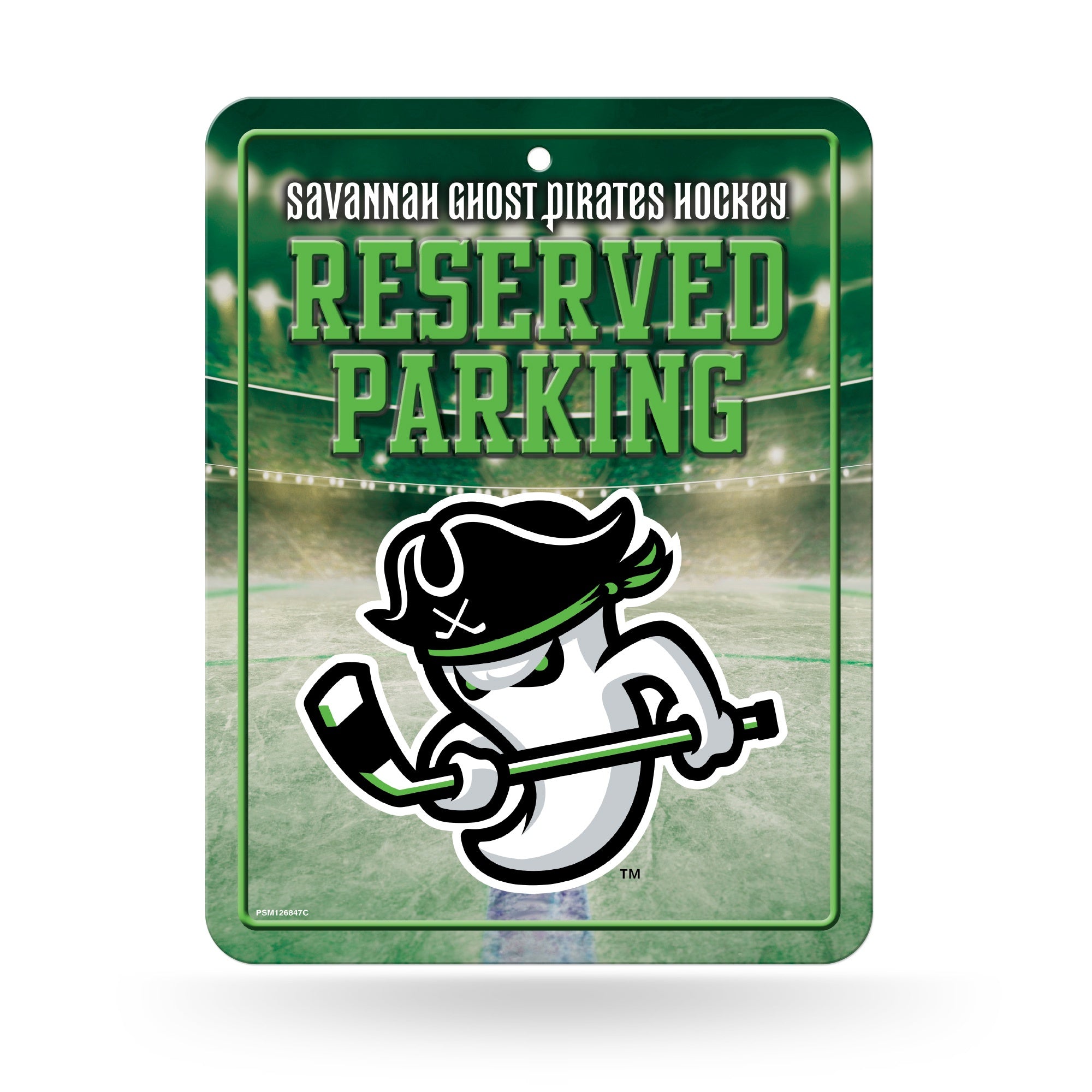 Savannah Ghost Pirates Metal Parking Sign