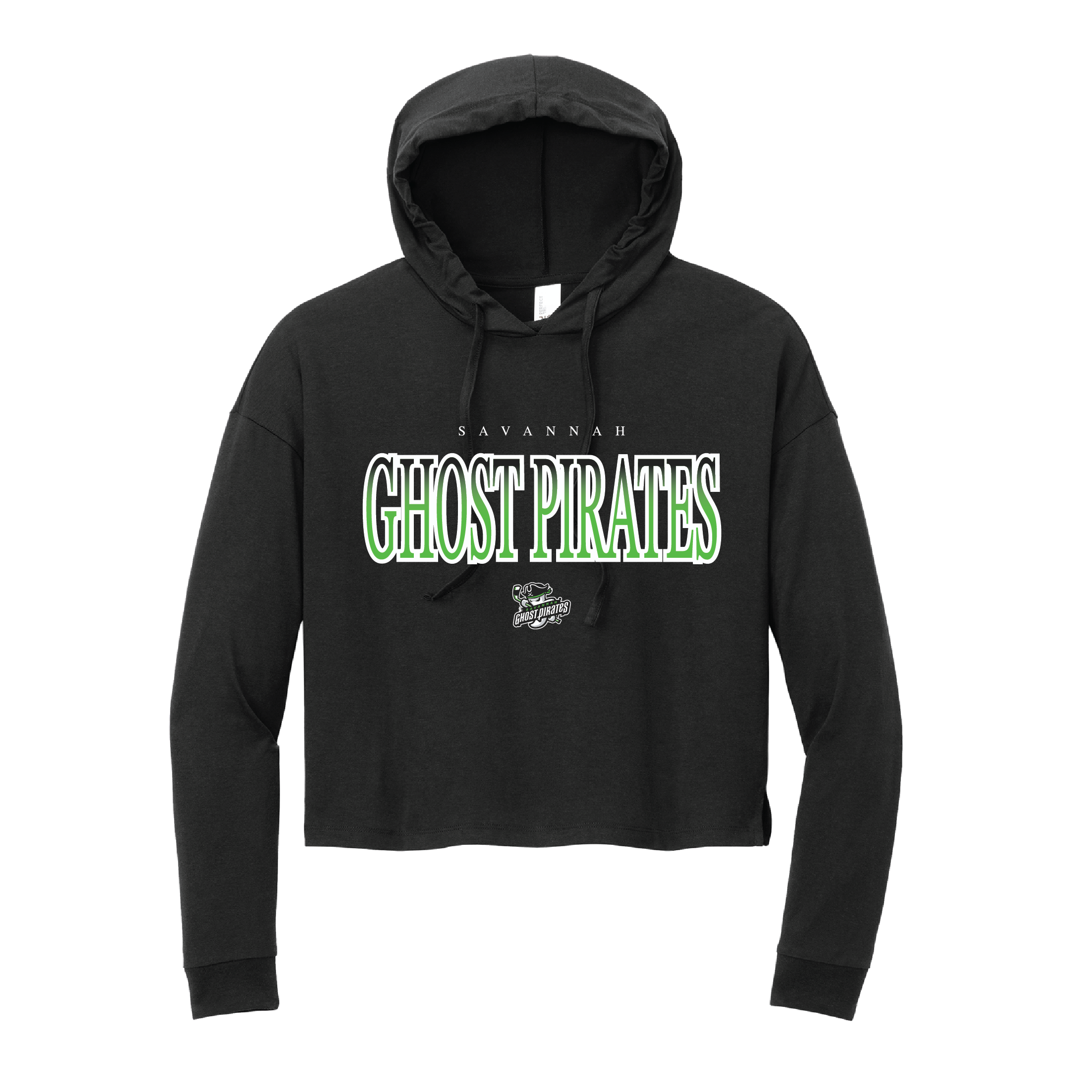 Ghost Pirates Women's Black Perfect Tri Midi Hoodie