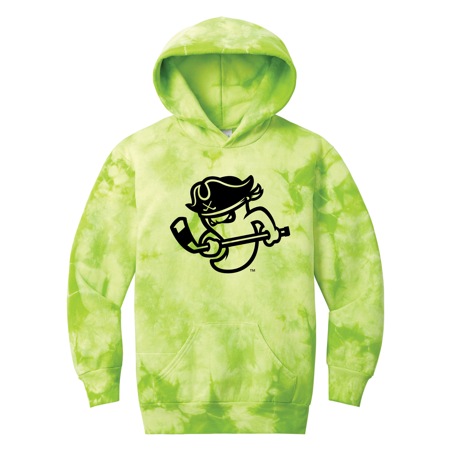 Savannah Ghost Pirates Youth Green Tie-Dye Hoodie