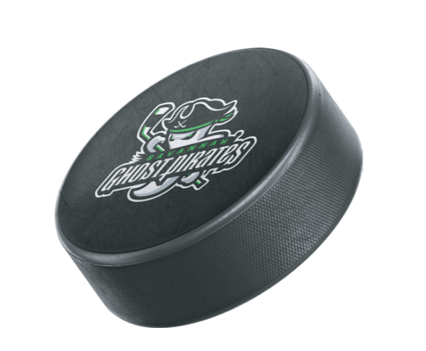 Ghost Pirates Black Primary Puck