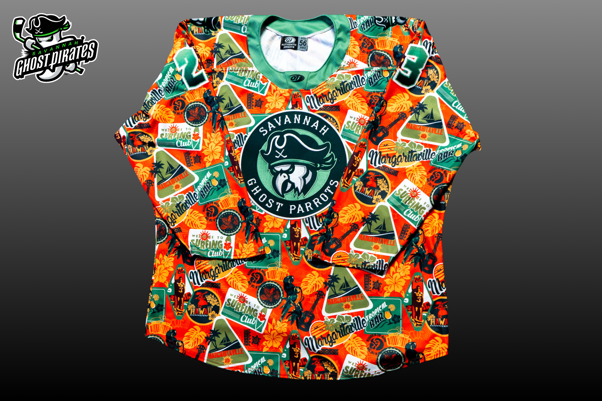 #23 JEFFERS Player Issued Ghost Parrots Jersey (Size 56)