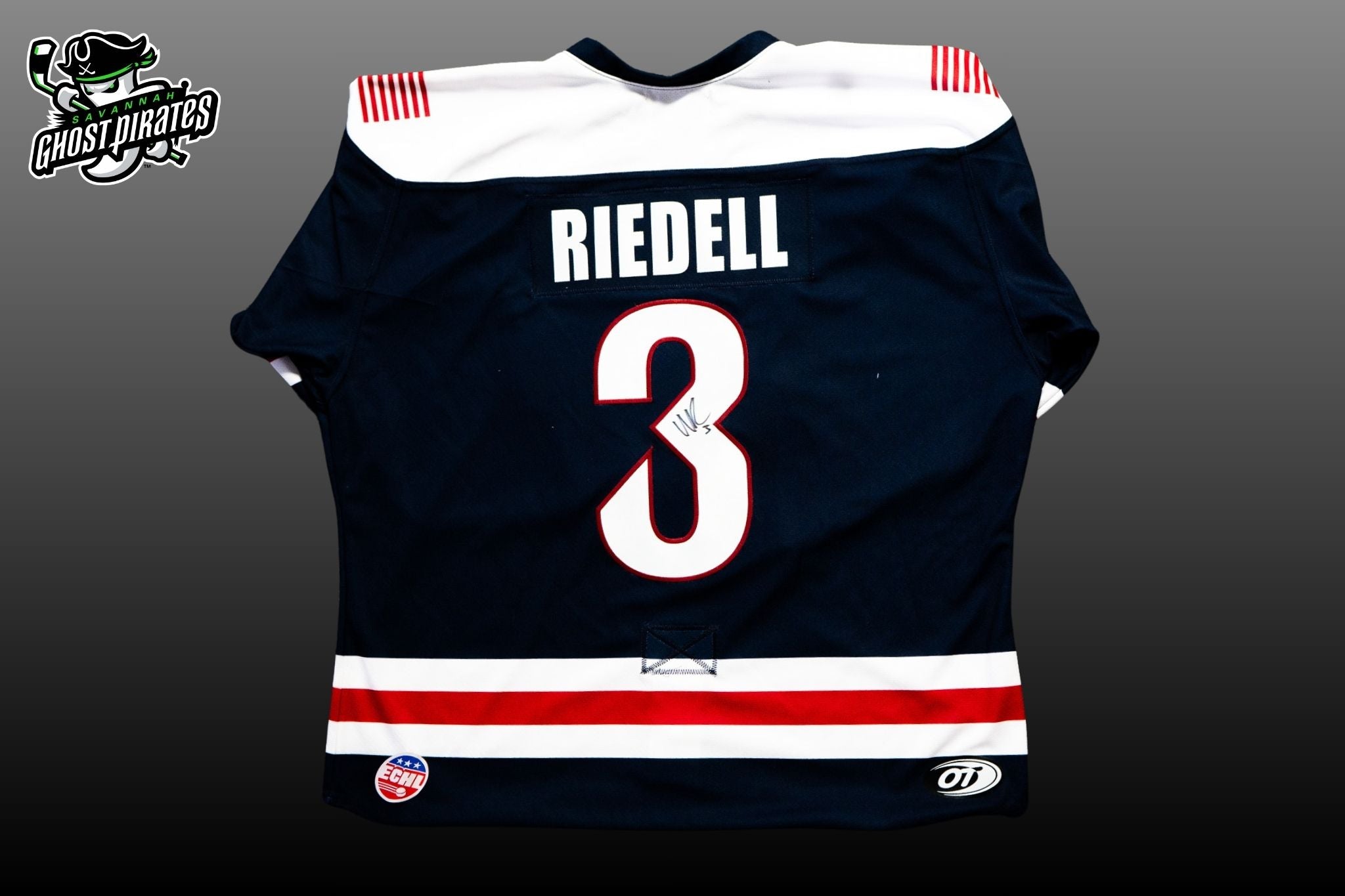 #3 RIEDELL Signed Player Issued MilitaryJersey (Size 56)