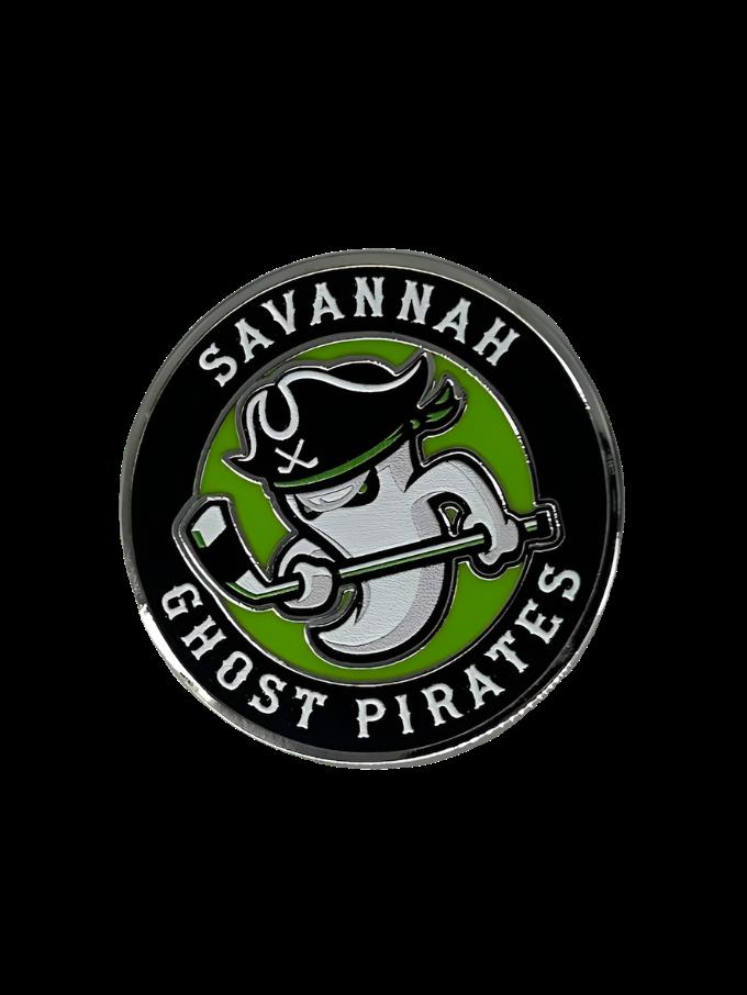 Savannah Ghost Pirates 1.25" Round Logo Hard Enamel Lapel Pin