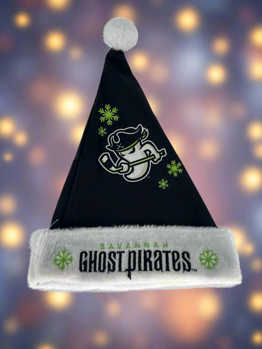 Savannah Ghost Pirates Embroidered Plush Santa Hat