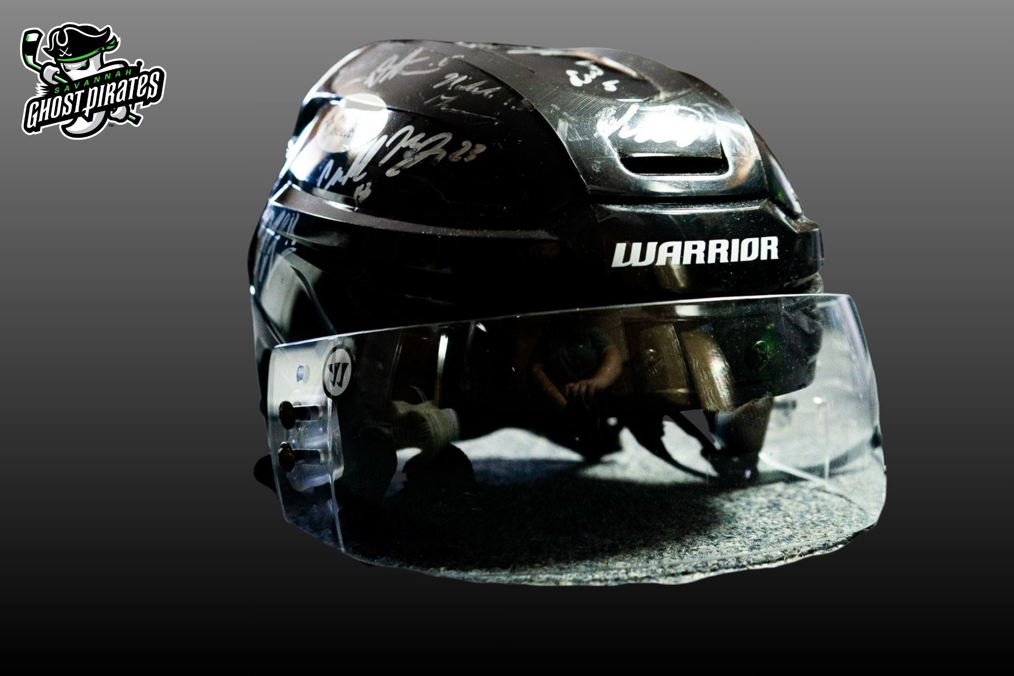 TEAM SIGNED GHOST PIRATES HELMET