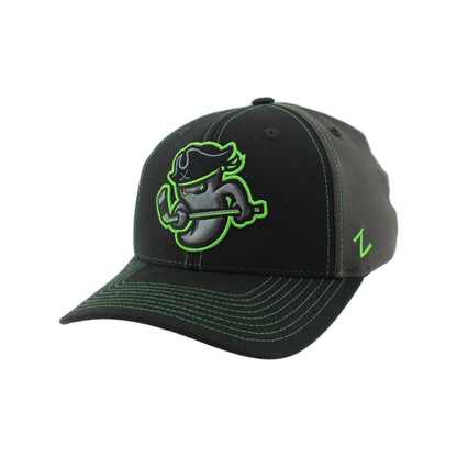 Savannah Ghost Pirates Z310 ZH Black/ Nuc Green Element Hat