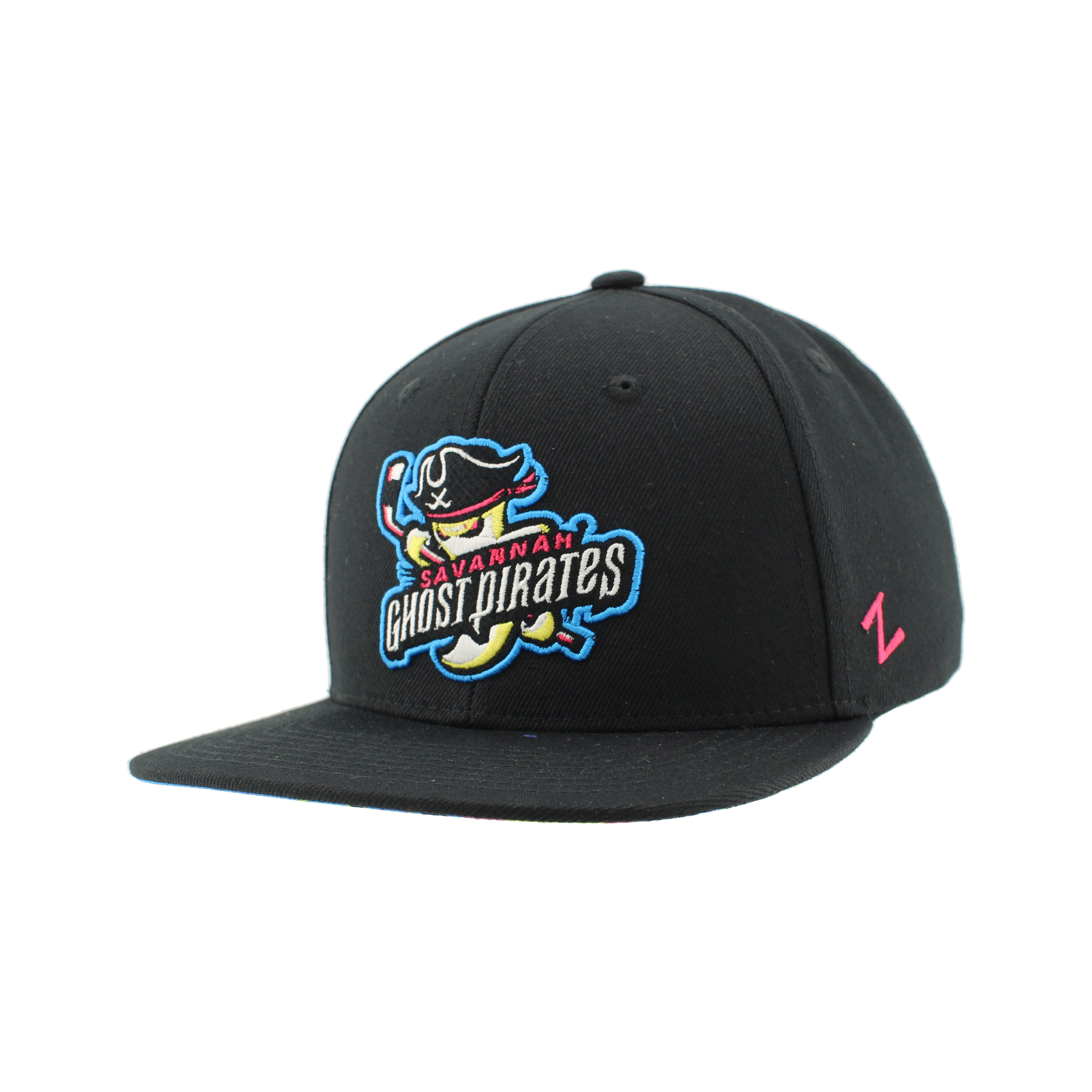 Savannah Ghost Pirates Z430 Blk/Wht Freakout Hat