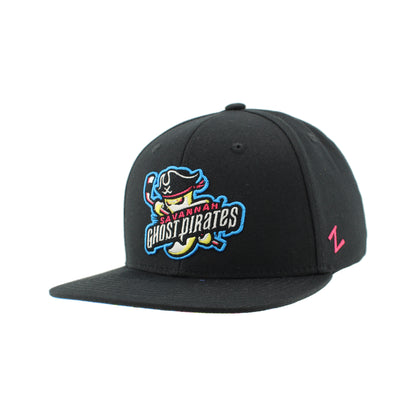 Savannah Ghost Pirates Z430 Blk/Wht Freakout Hat