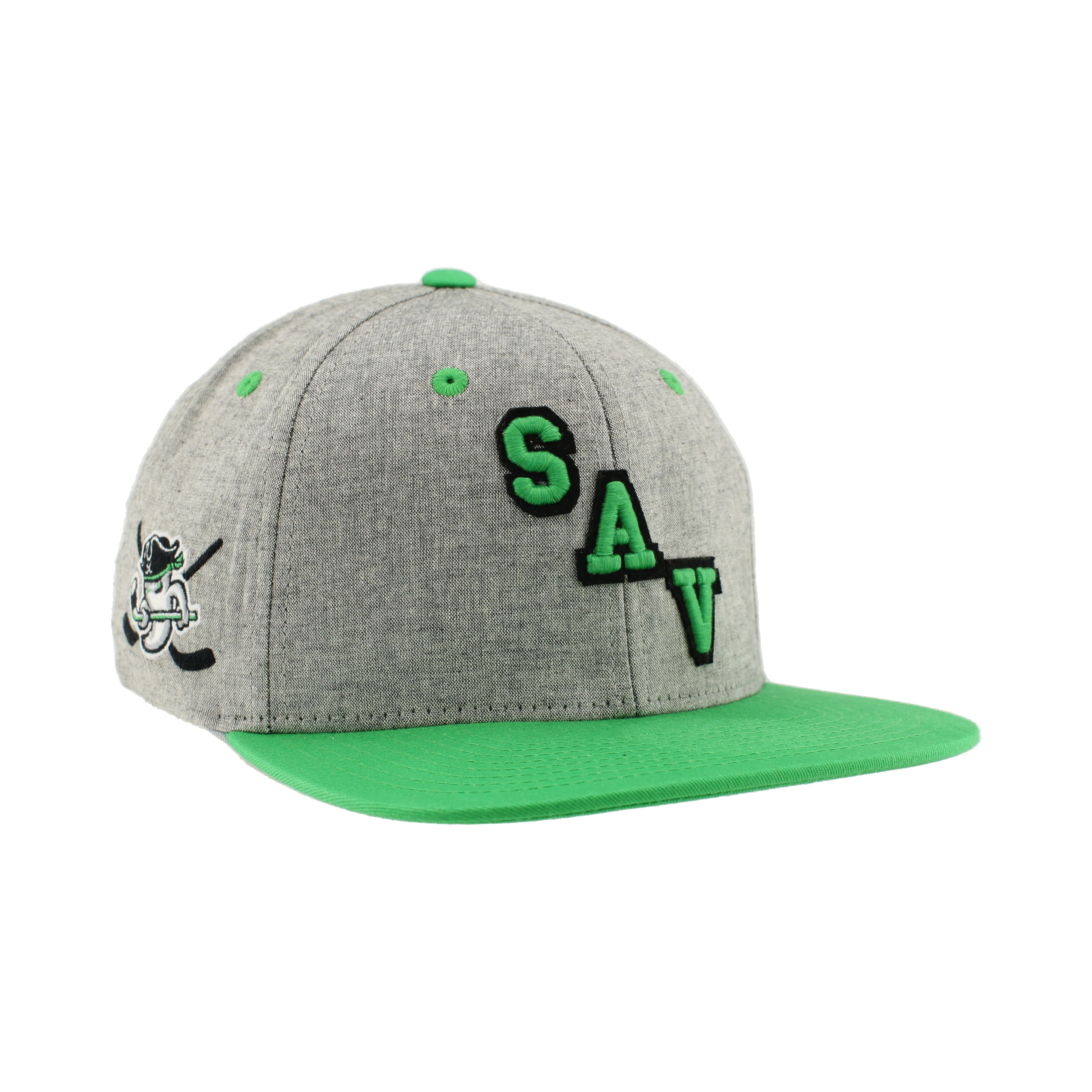 Savannah Ghost Pirates Z430 Grey/ Nuc Green Howitzer Hat