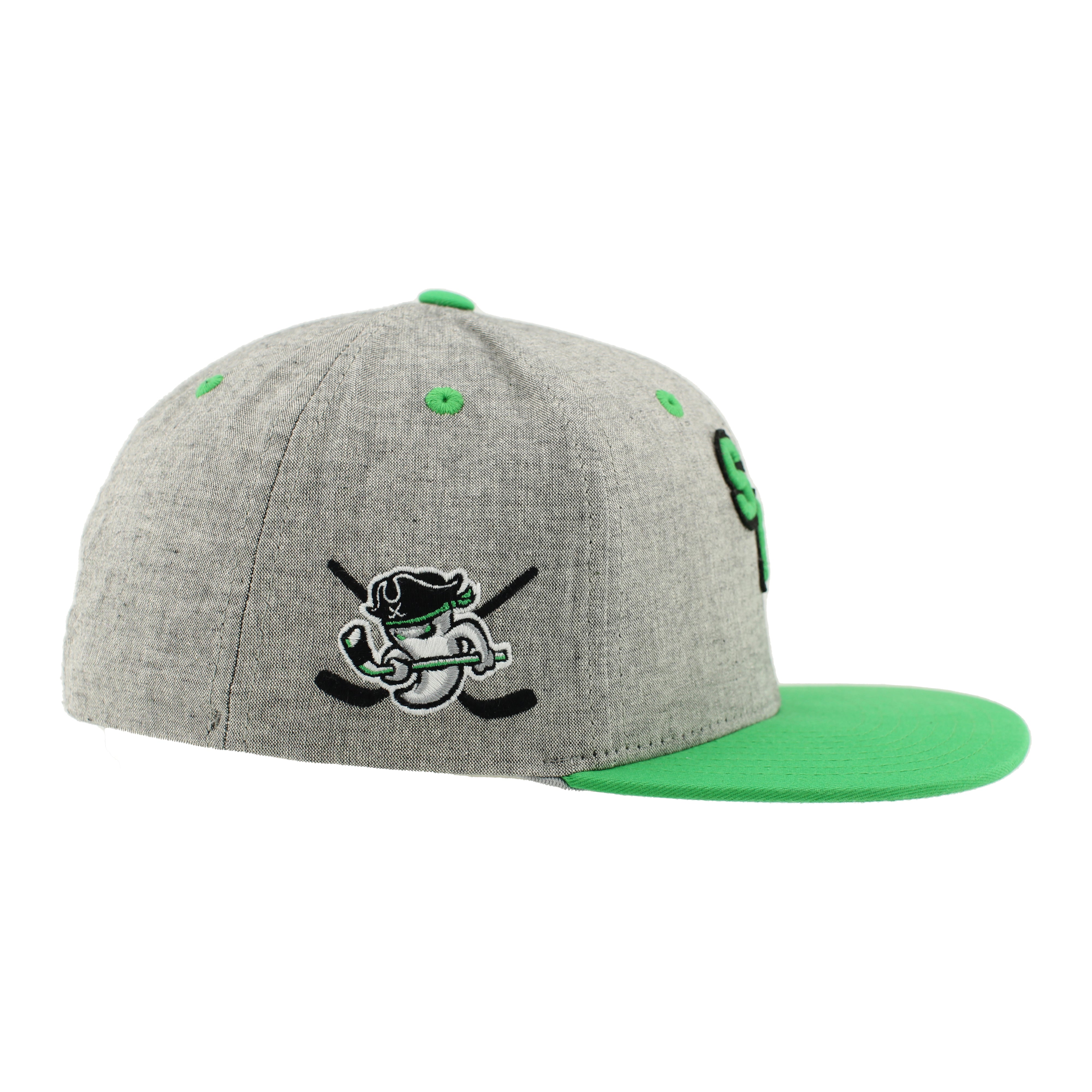Savannah Ghost Pirates Z430 Grey/ Nuc Green Howitzer Hat