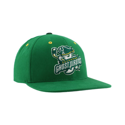 Savannah Ghost Pirates St. Pats All Green w/ Under Brim Print Snapback