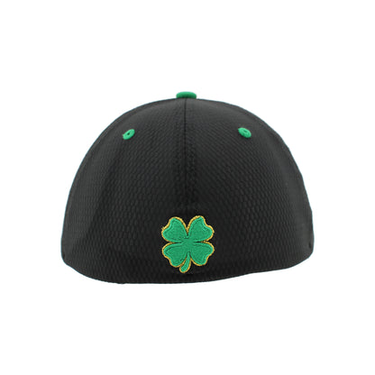 Savannah Ghost Pirates St. Pats Stretchfit - Black w/ Green Brim Hat