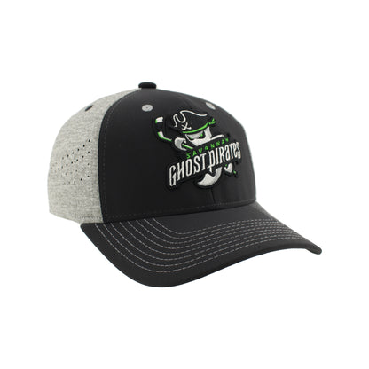 Savannah Ghost Pirates Action Black/Lt Heather Grey Hat