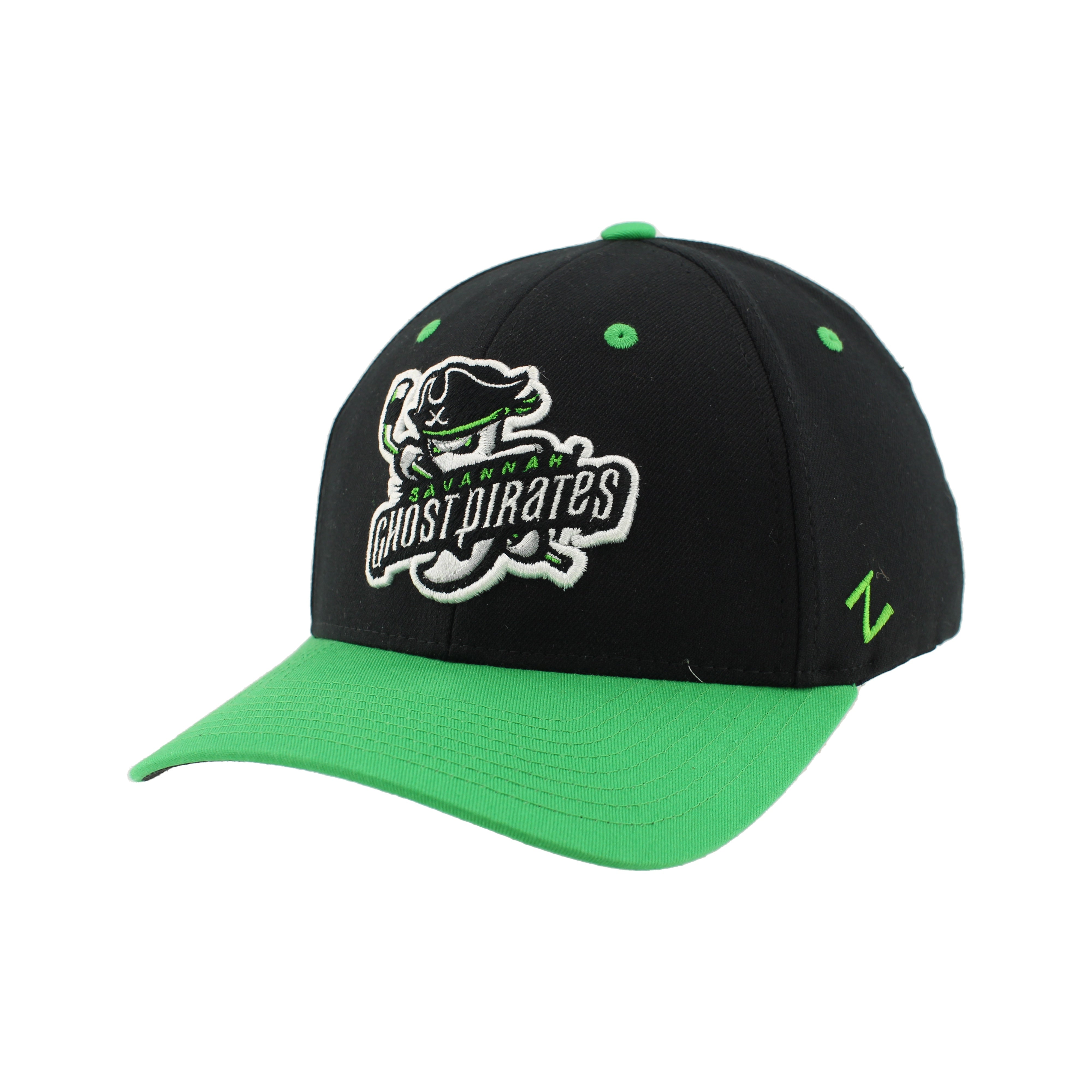 Savannah Ghost Pirates Z310 Black/Nuc Green Primary 3D Logo