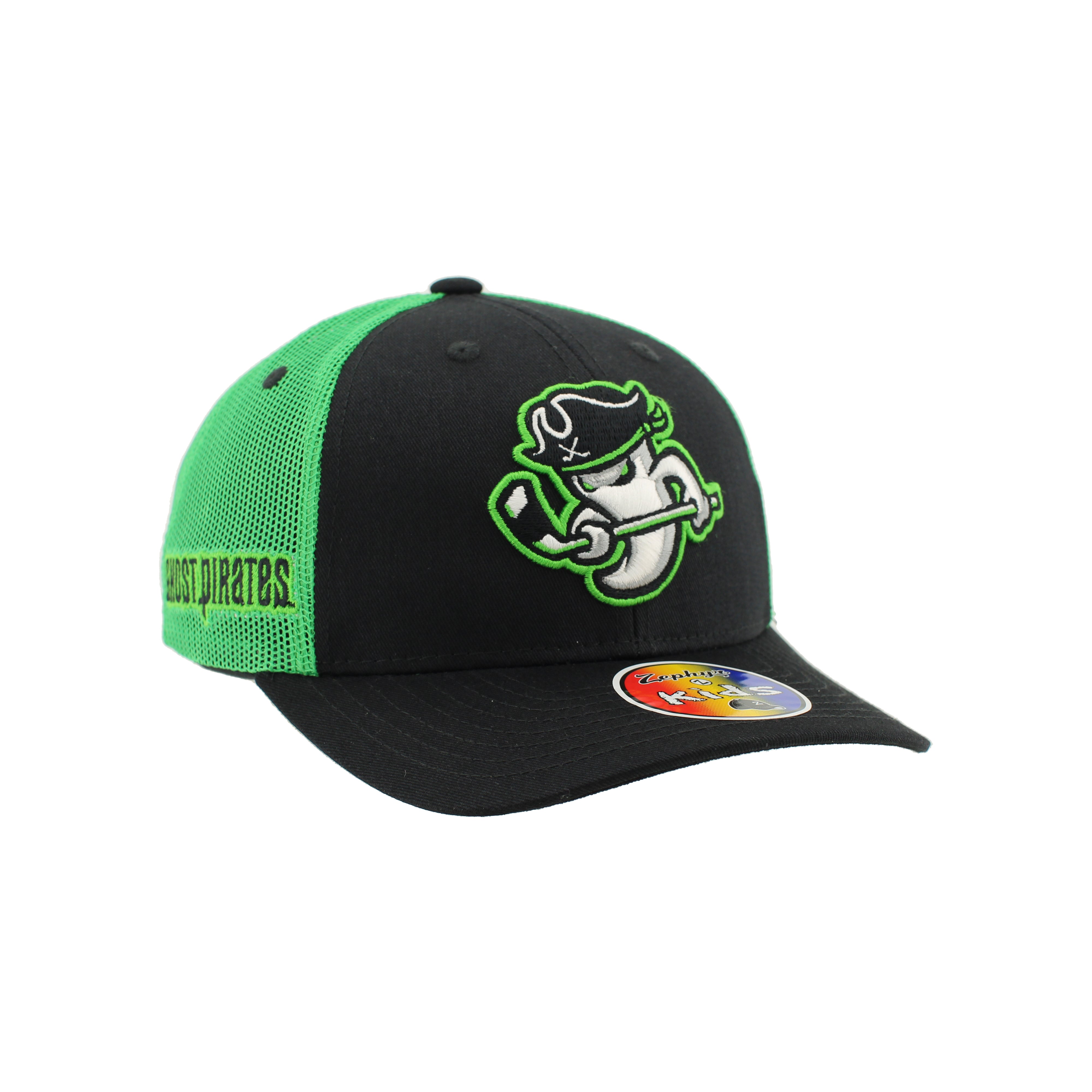 Savannah Ghost Pirates Dakota Youth Black/Nuc Green Hat