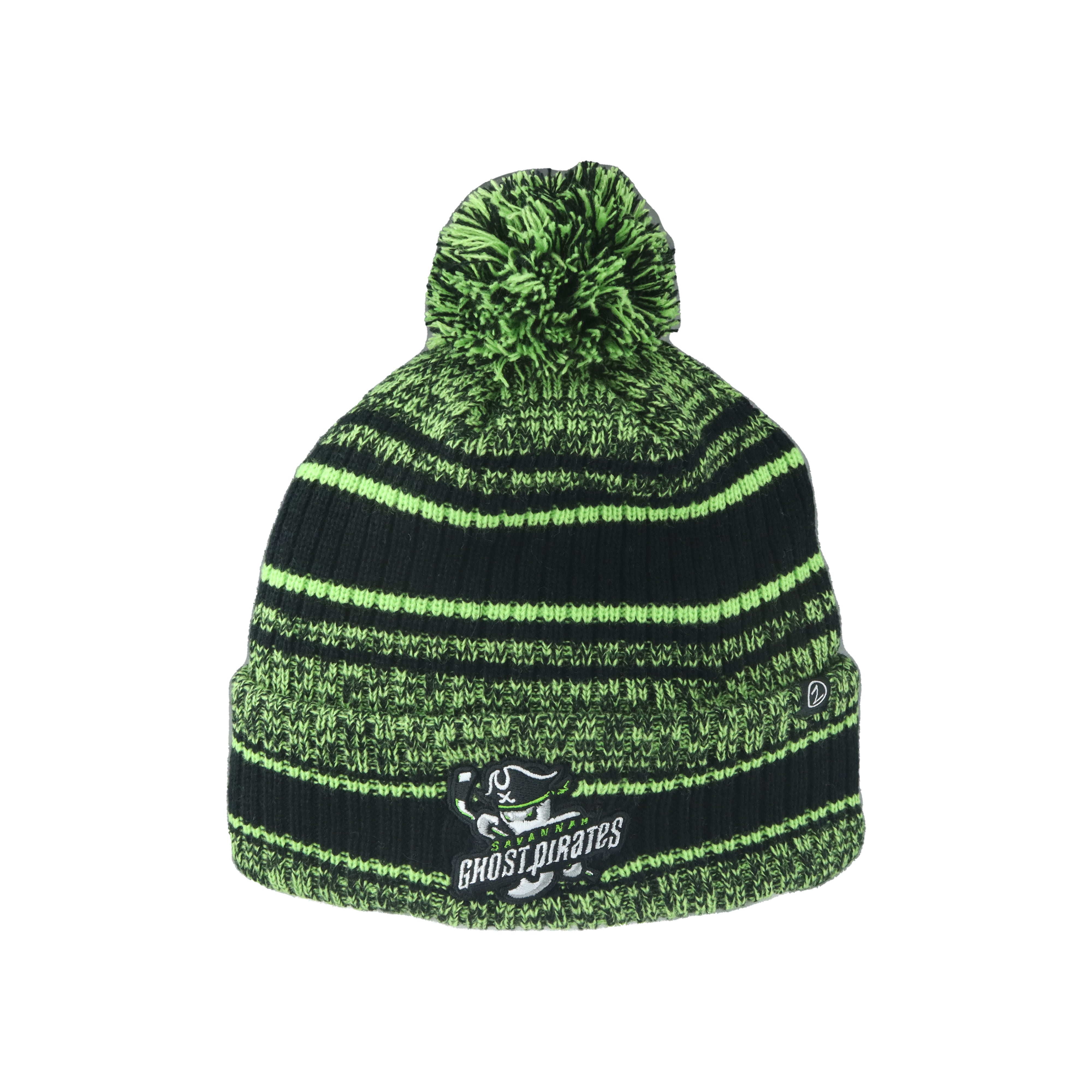 Savannah Ghost Pirates Zephyr Grn/Blk/Wht Klondike Beanie