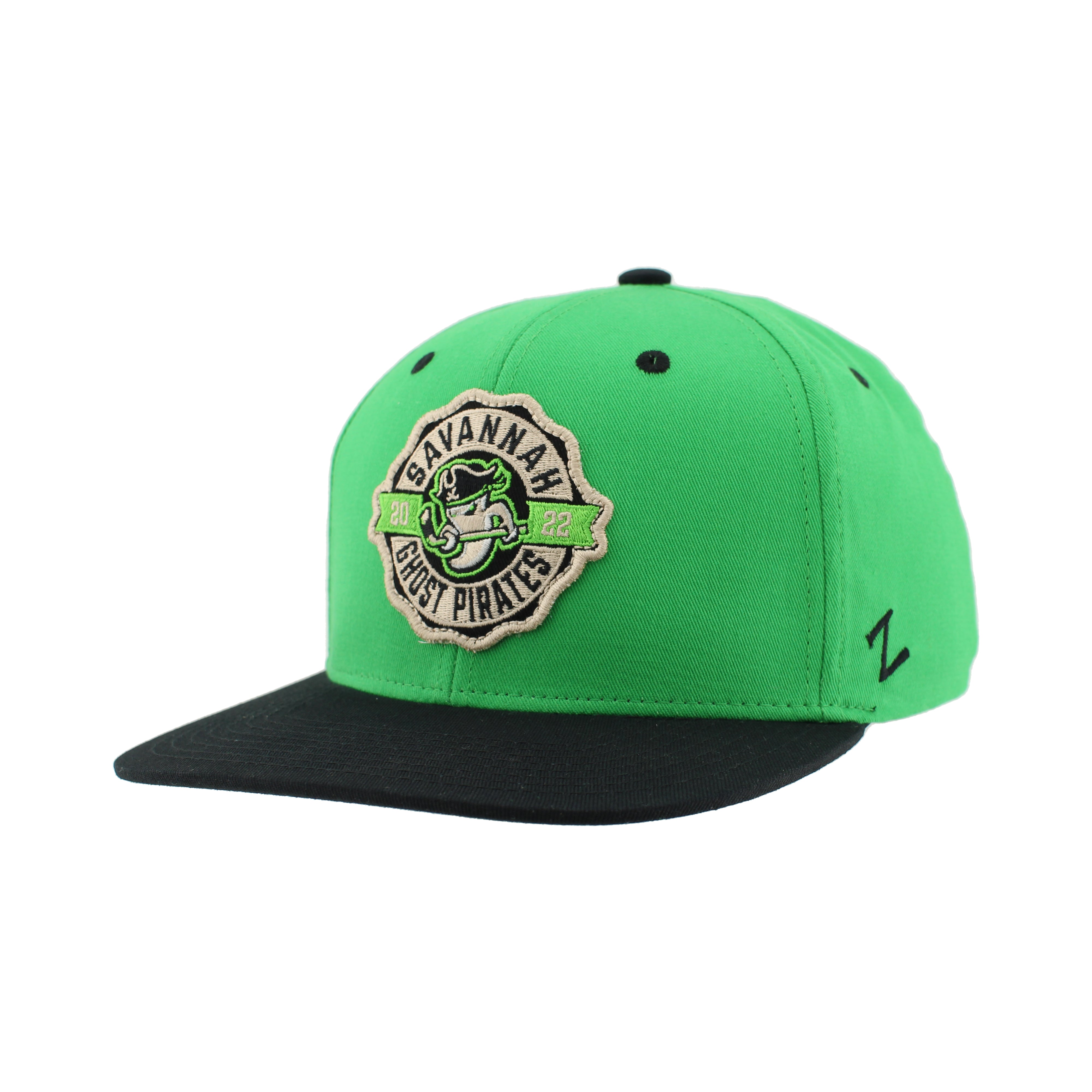 Savannah Ghost Pirates Zephyr Green/Blk Shilling Snapback