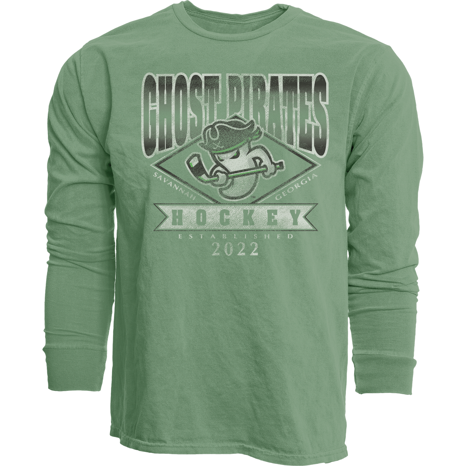 Ghost Pirates Green Joyful Laughter LS T-Shirt