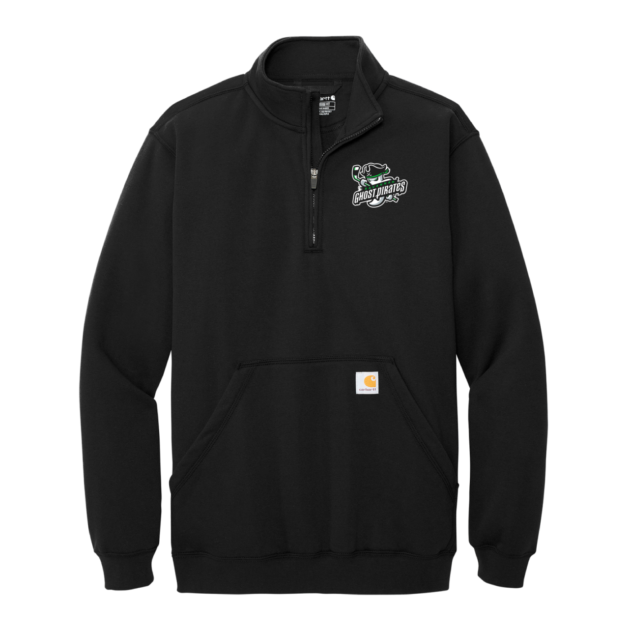 Ghost Pirates Carhartt Black Midweight 1/4-Zip Sweatshirt