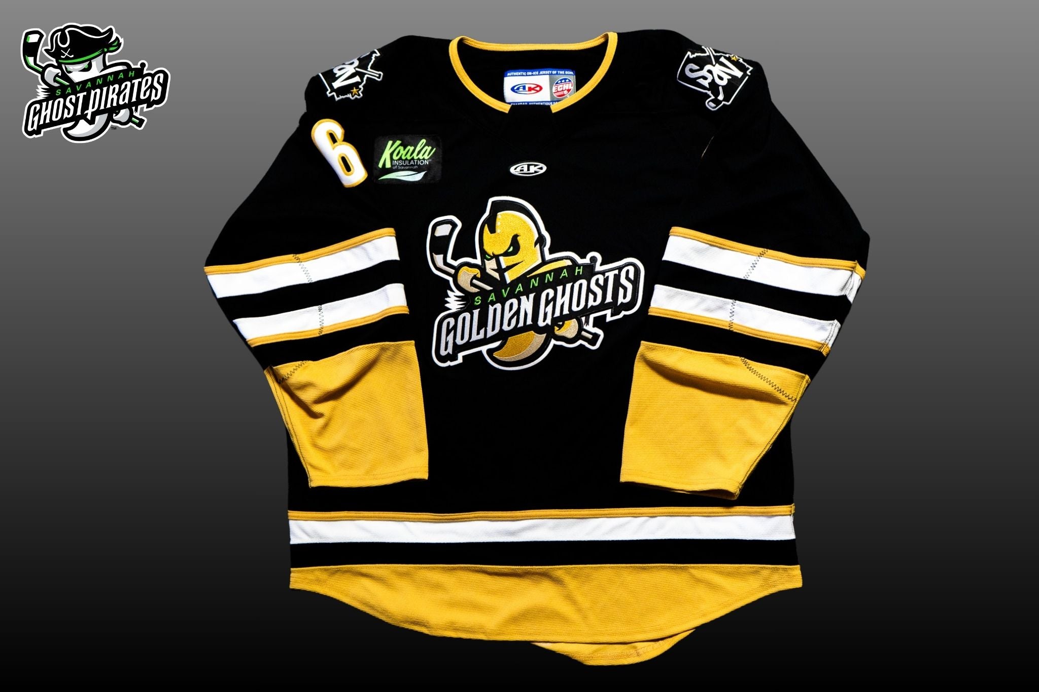 #6 Authentic Golden Ghost Jersey (Size 58)