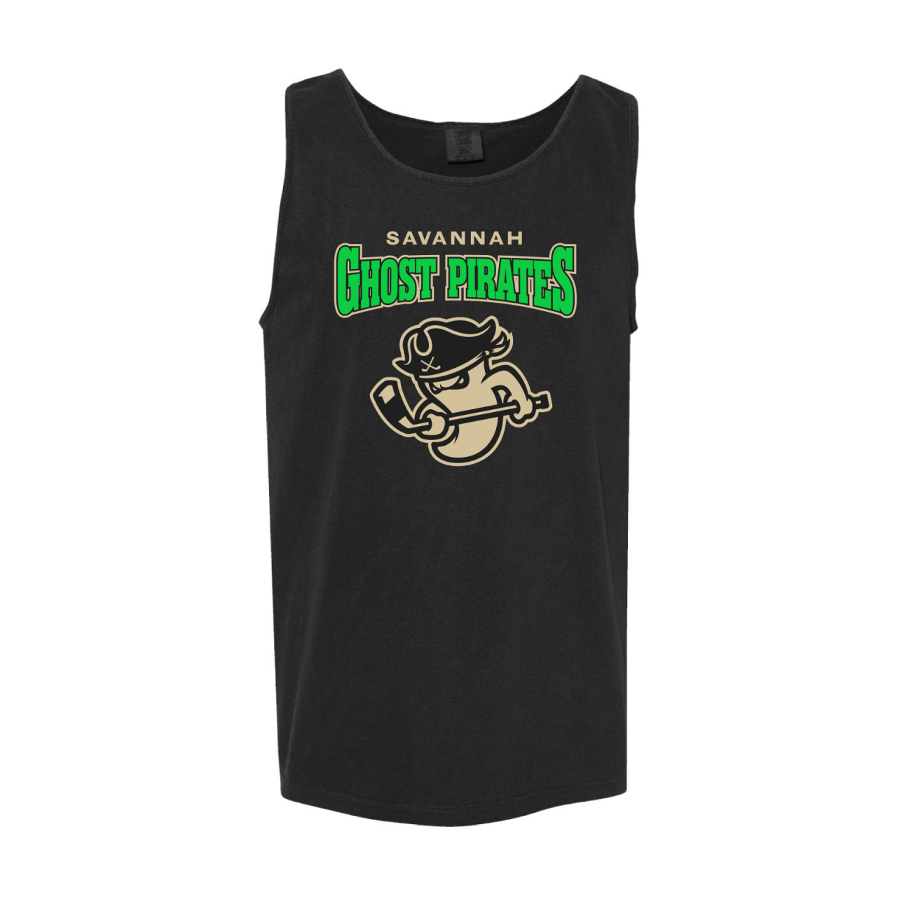 Ghost Pirates Black Comfort Colors Heavyweight Tank Top