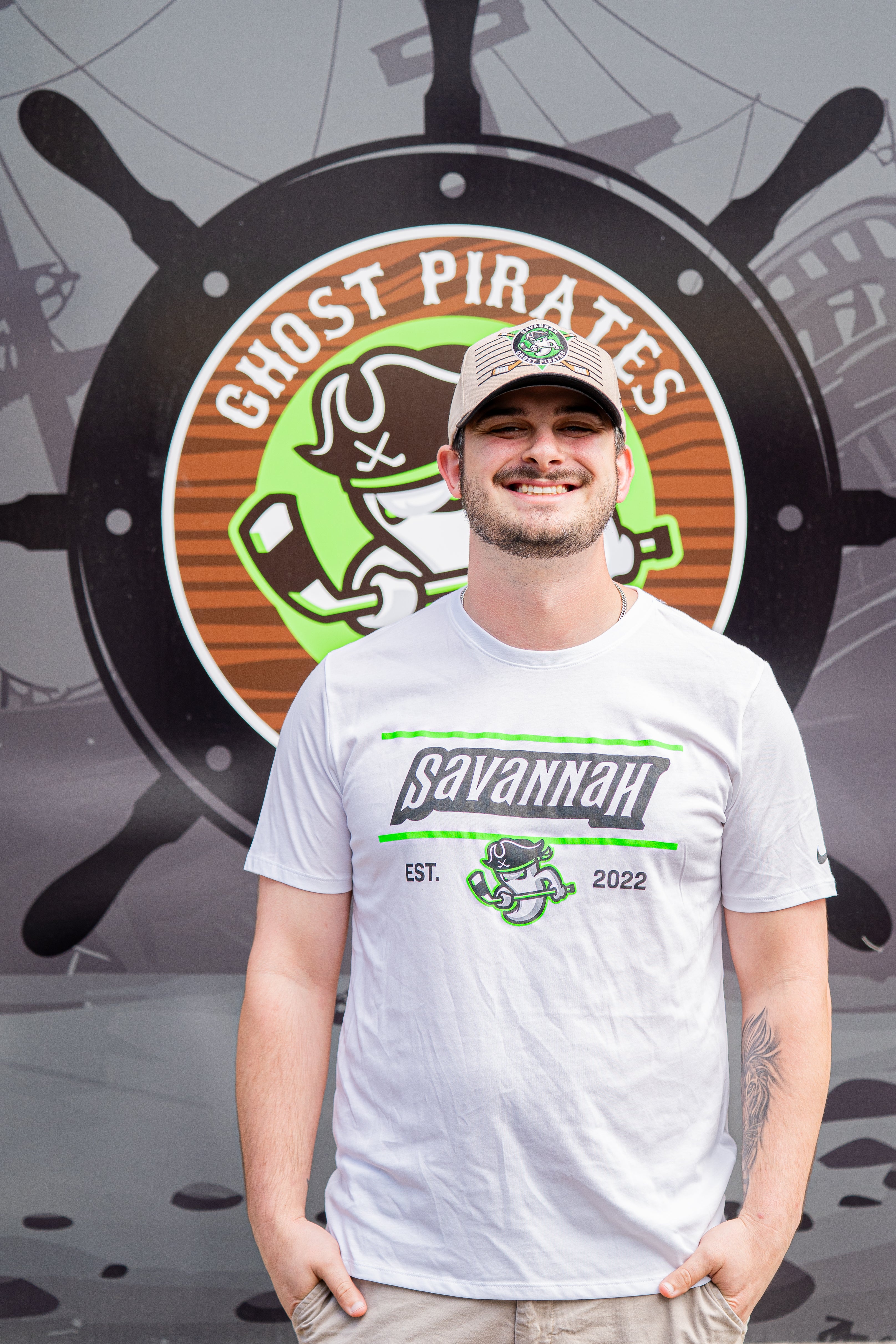 Ghost Pirates Nike White Dri-FIT Cotton/Poly Tee