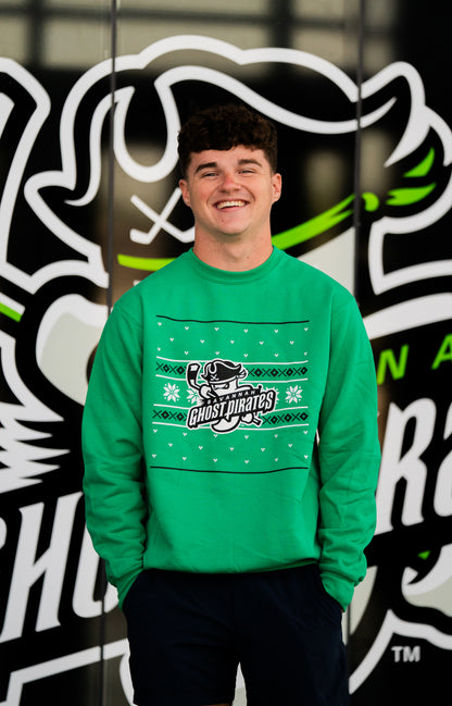 Ghost Pirates Green Christmas Sweater