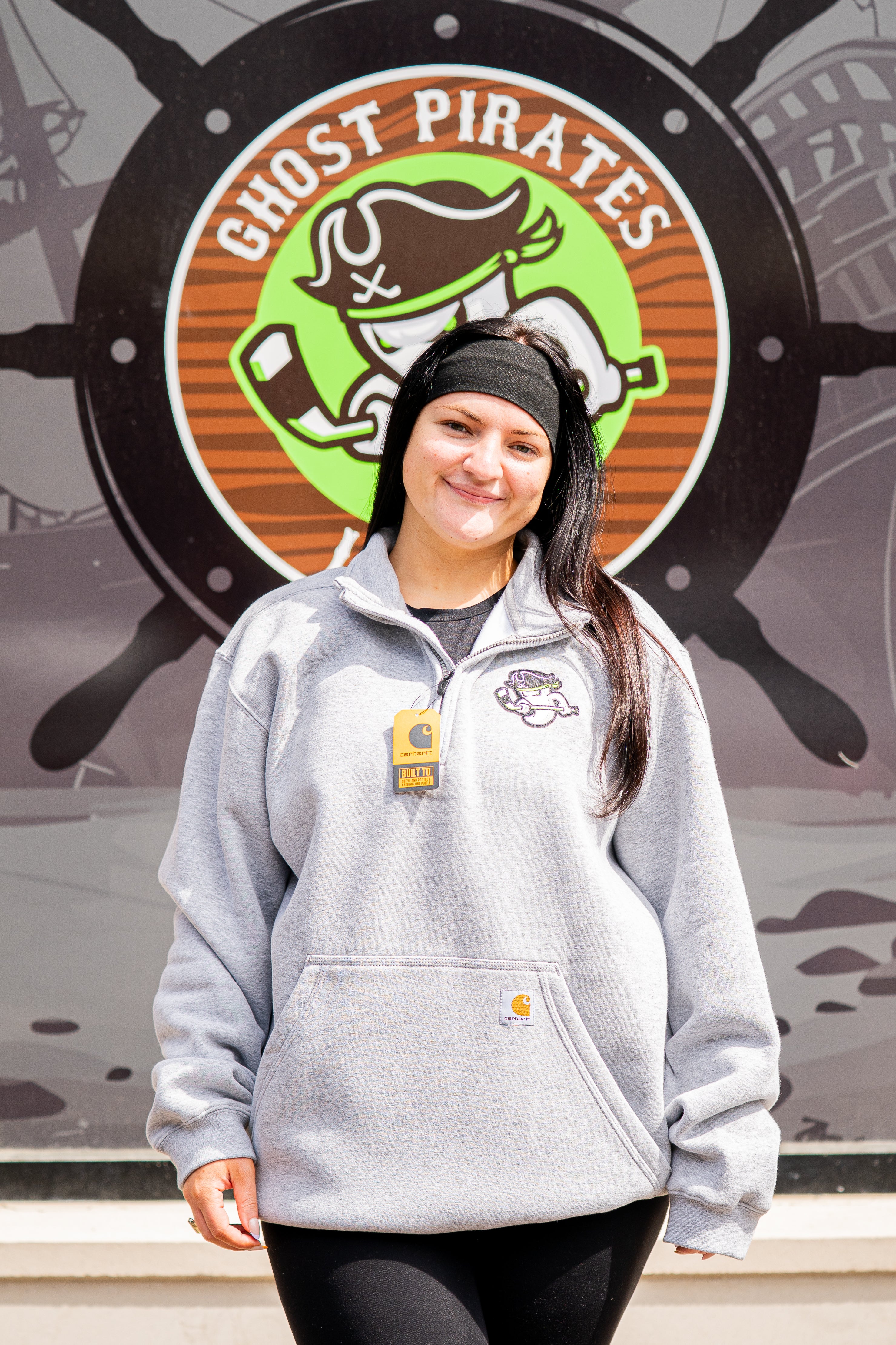 Ghost Pirates Carhartt Grey Midweight 1/4-Zip Sweatshirt