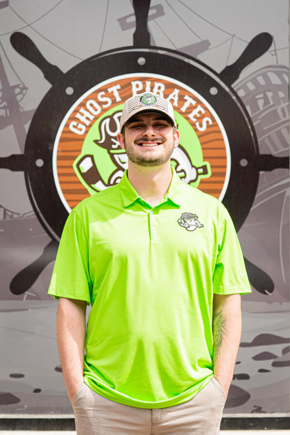 Ghost Pirates Green Nike Dri-FIT Vertical Mesh Polo