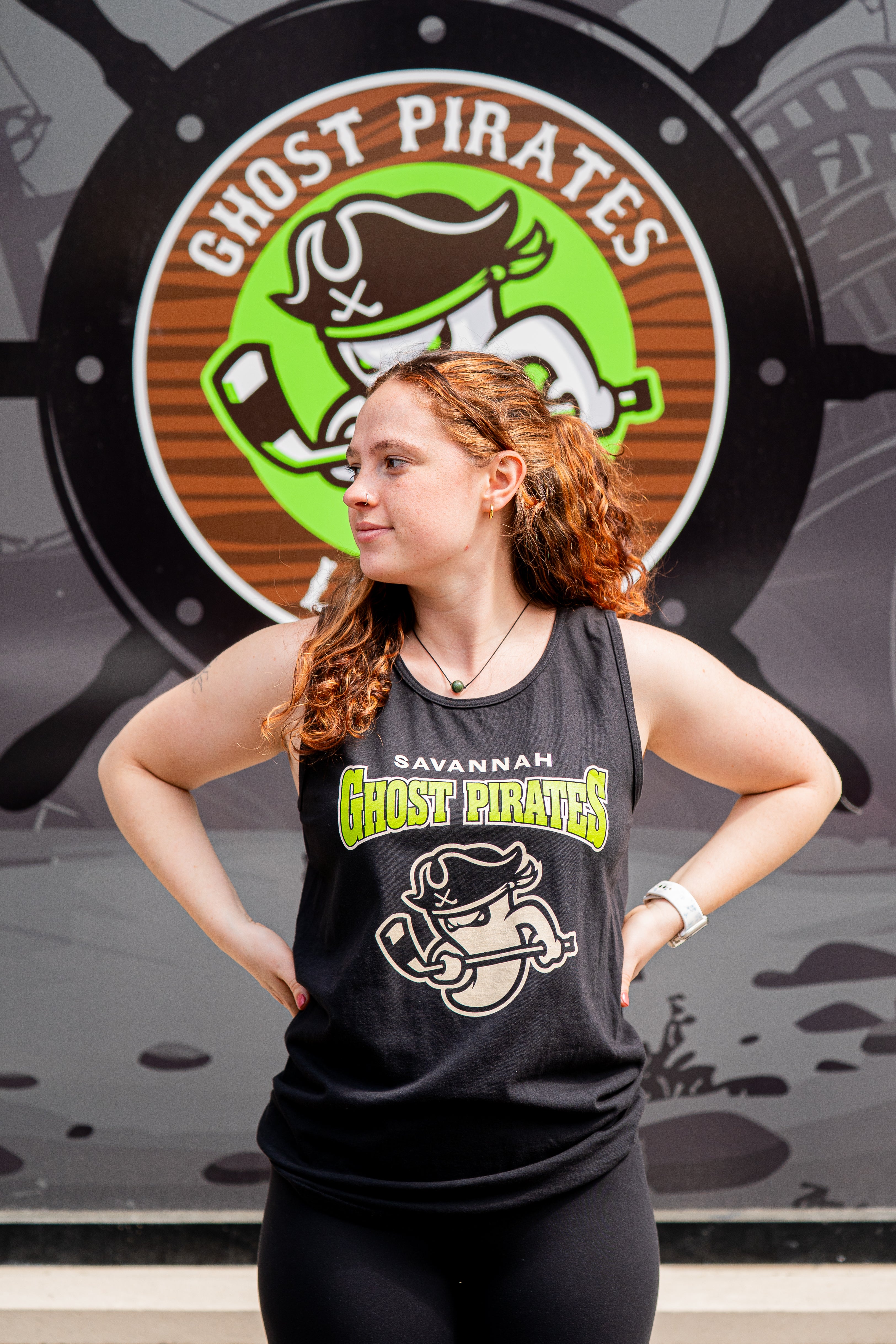 Ghost Pirates Black Comfort Colors Heavyweight Tank Top