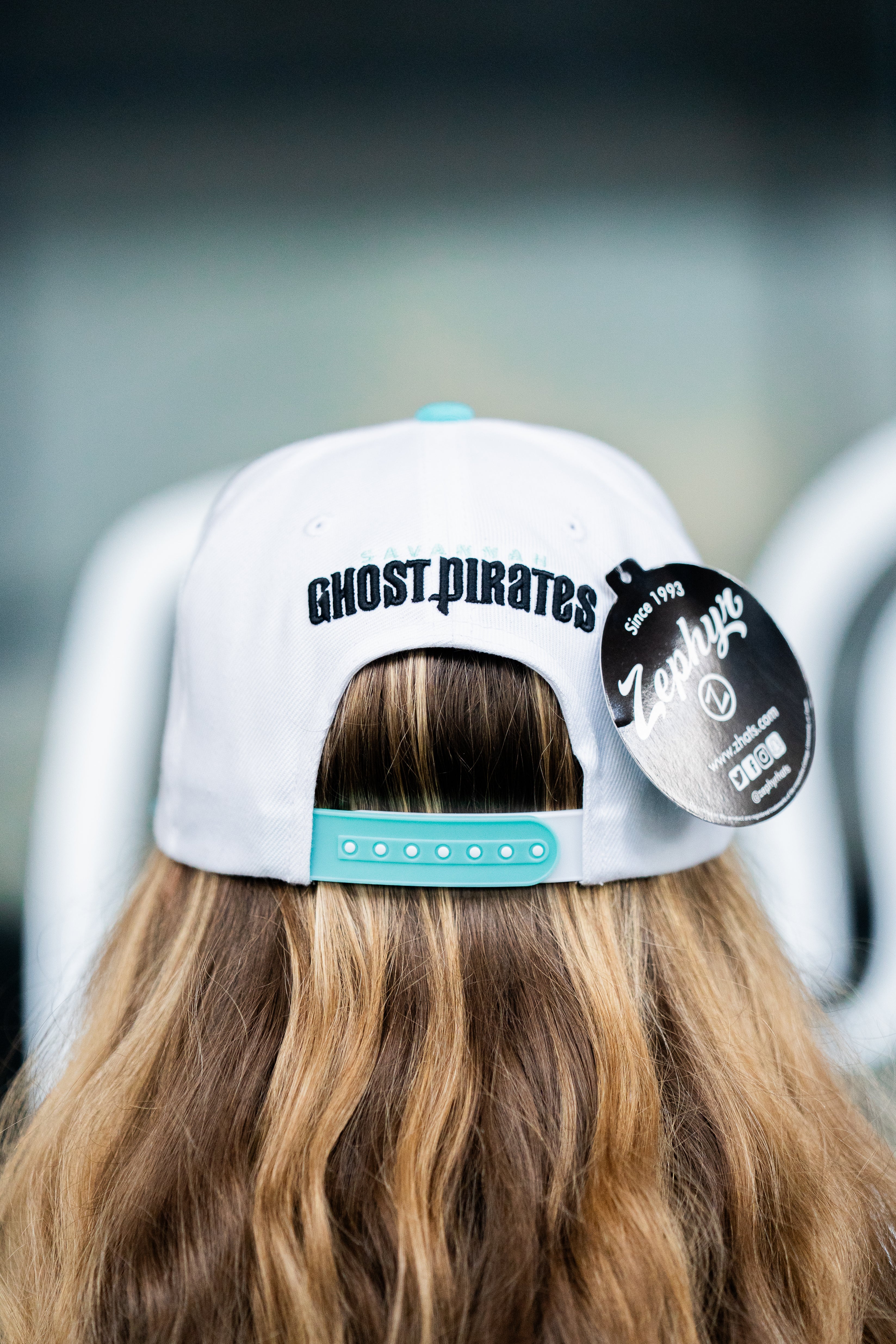 Savannah Ghost Pirates Z430 White/ Tiffany Blue Eazytiff 3D Hat