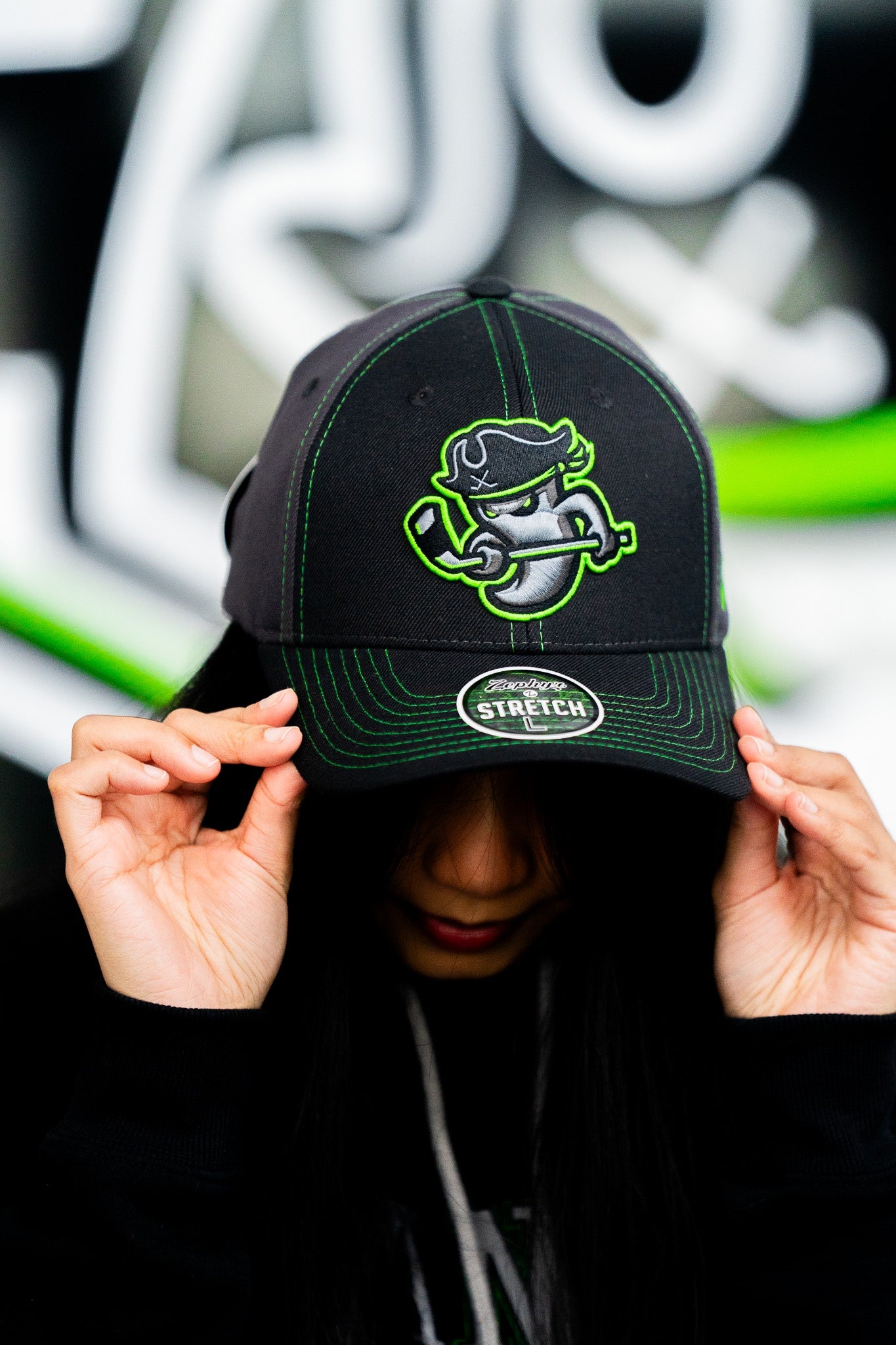 Savannah Ghost Pirates Z310 ZH Black/ Nuc Green Element Hat