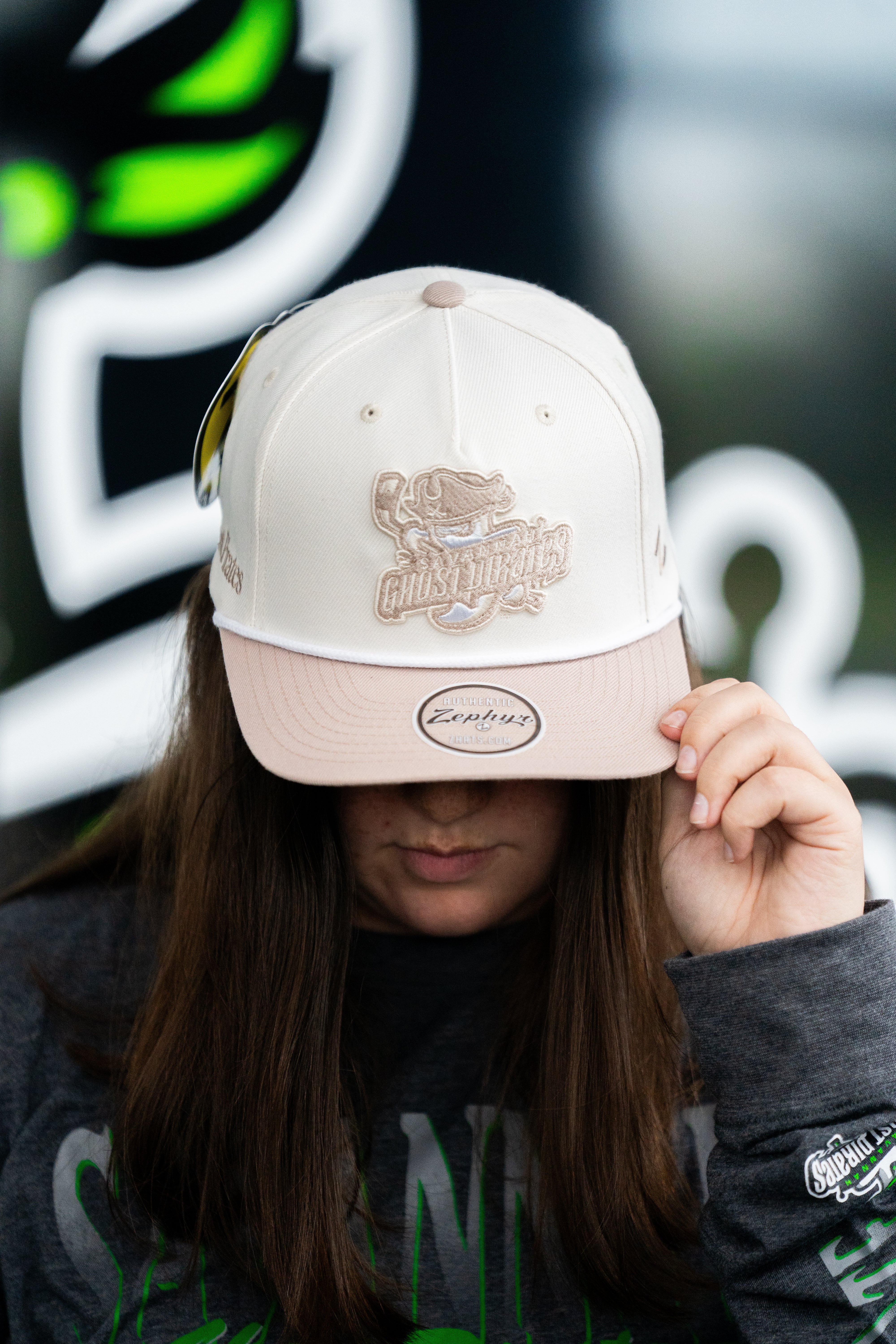 Savannah Ghost Pirates Z325 Ivory/ Dark Stone Sportbyte 3D Hat