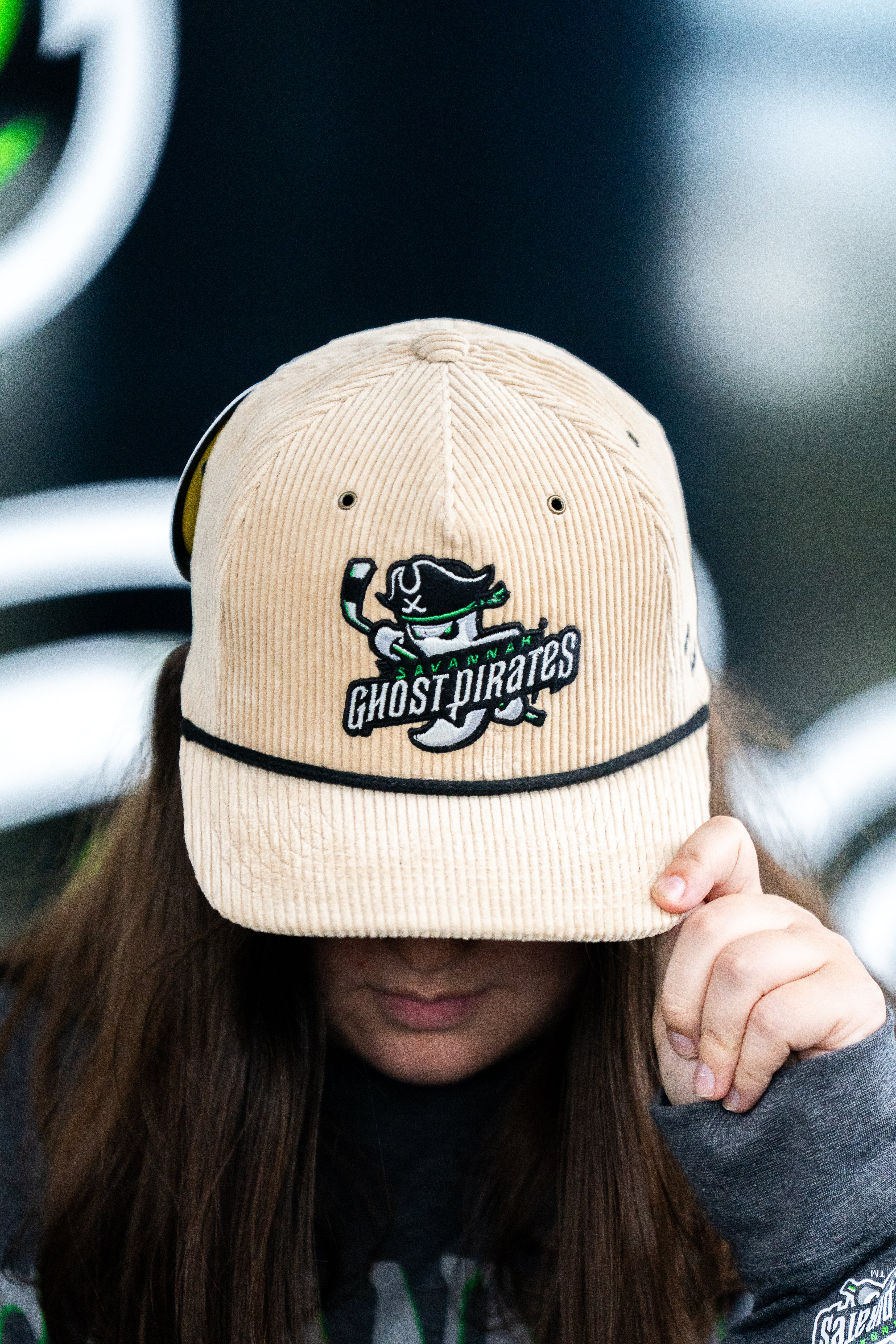 Savannah Ghost Pirates Theory Corduroy Warm Sand/Black 3D Cotton Emb Hat